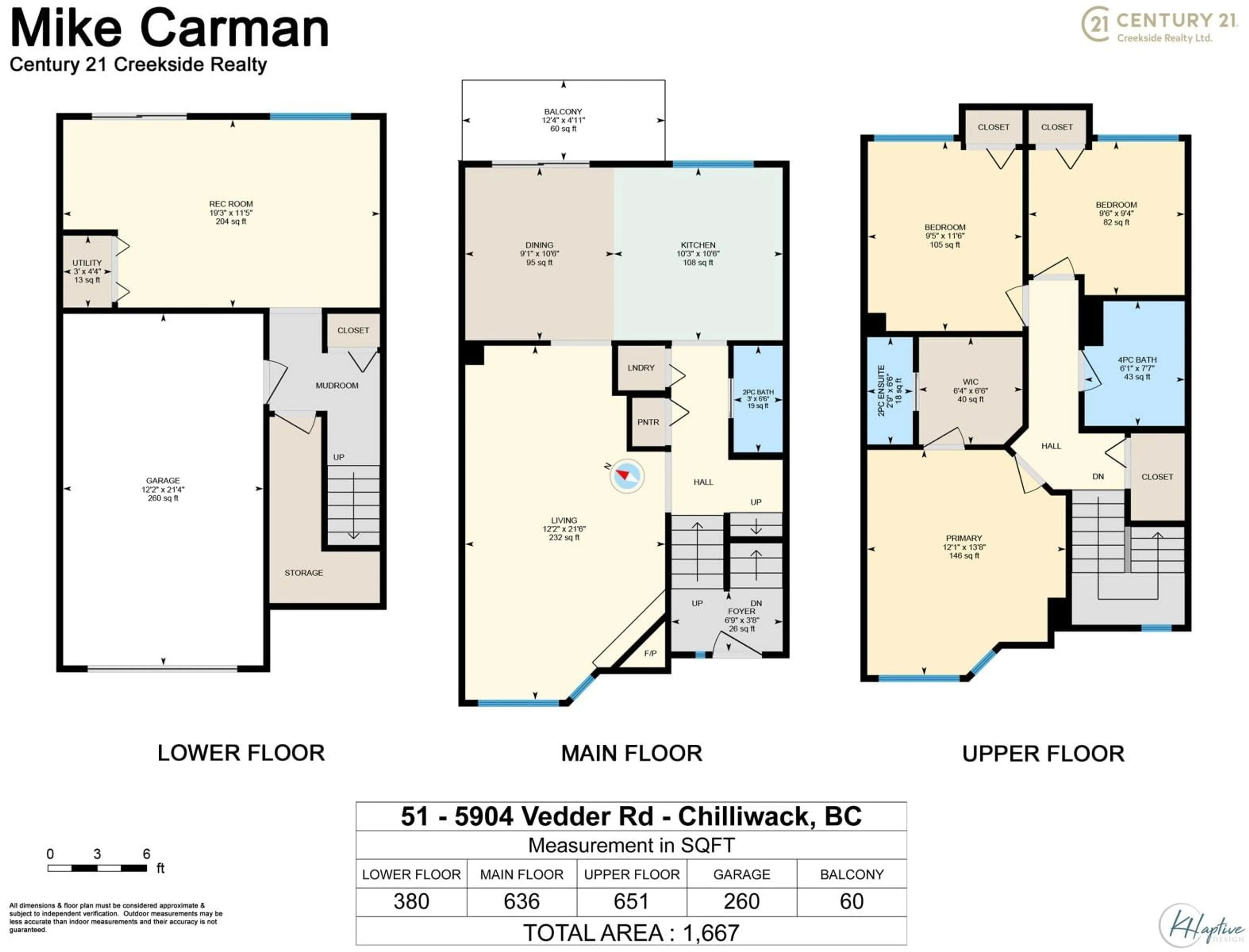 Floor plan for 51 5904 VEDDER ROAD, Chilliwack British Columbia V2R3E7