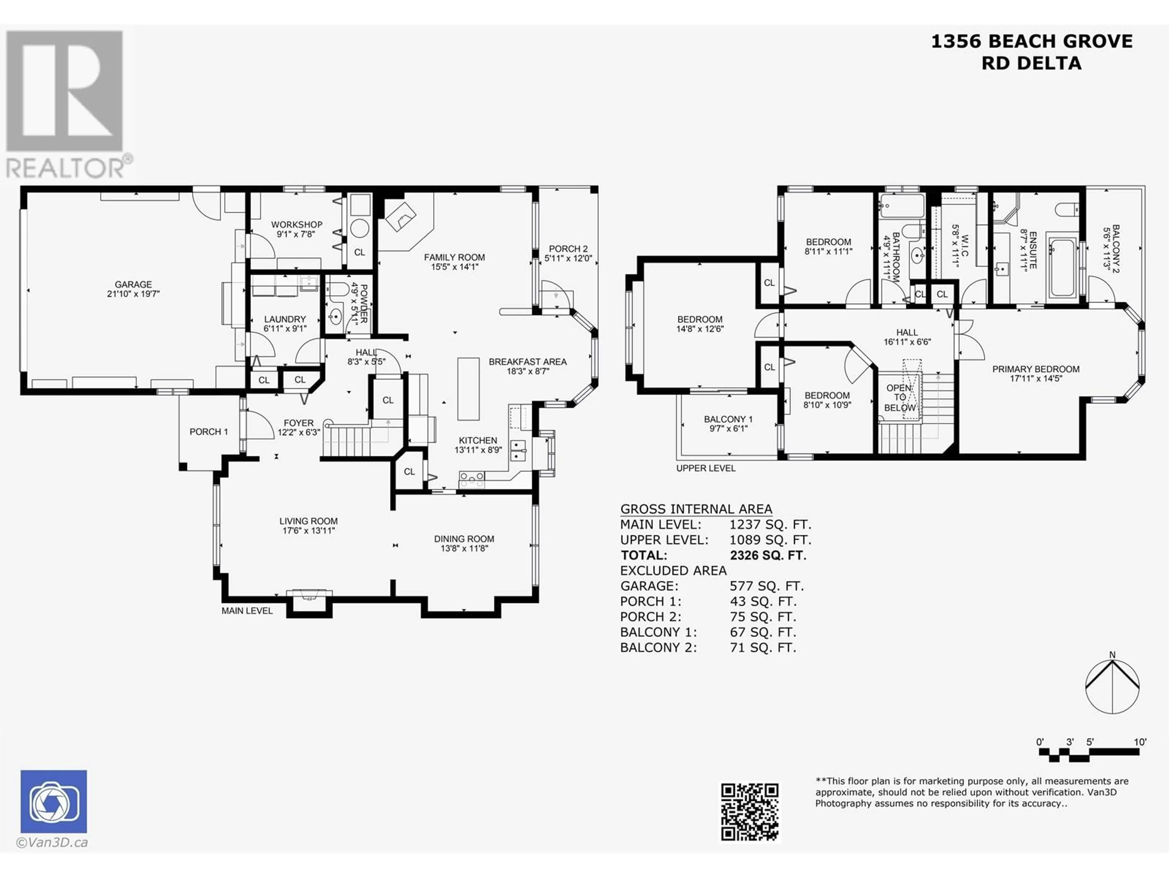 Floor plan for 1356 BEACH GROVE ROAD, Delta British Columbia V4L1N6