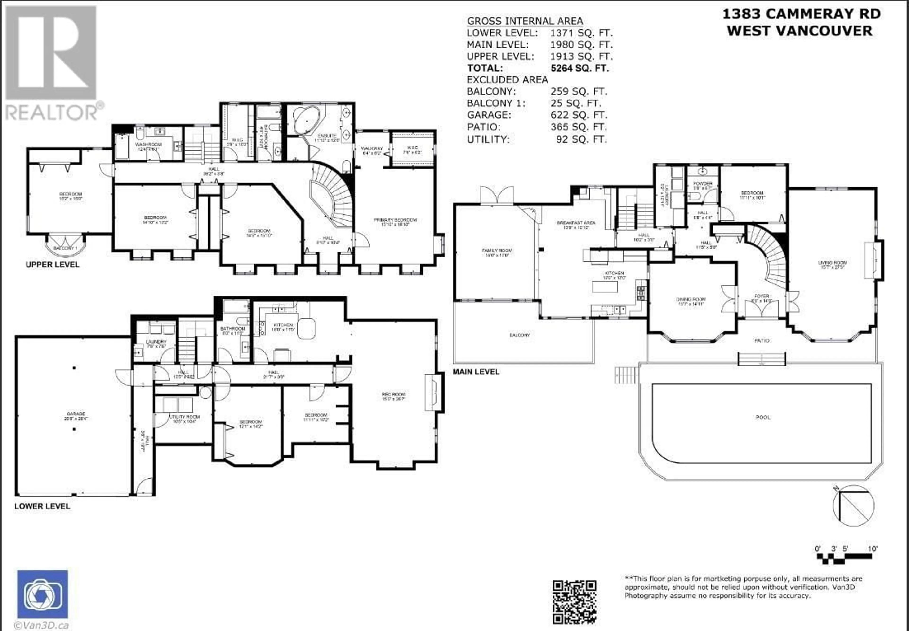 Floor plan for 1383 CAMMERAY ROAD, West Vancouver British Columbia V7S2N2