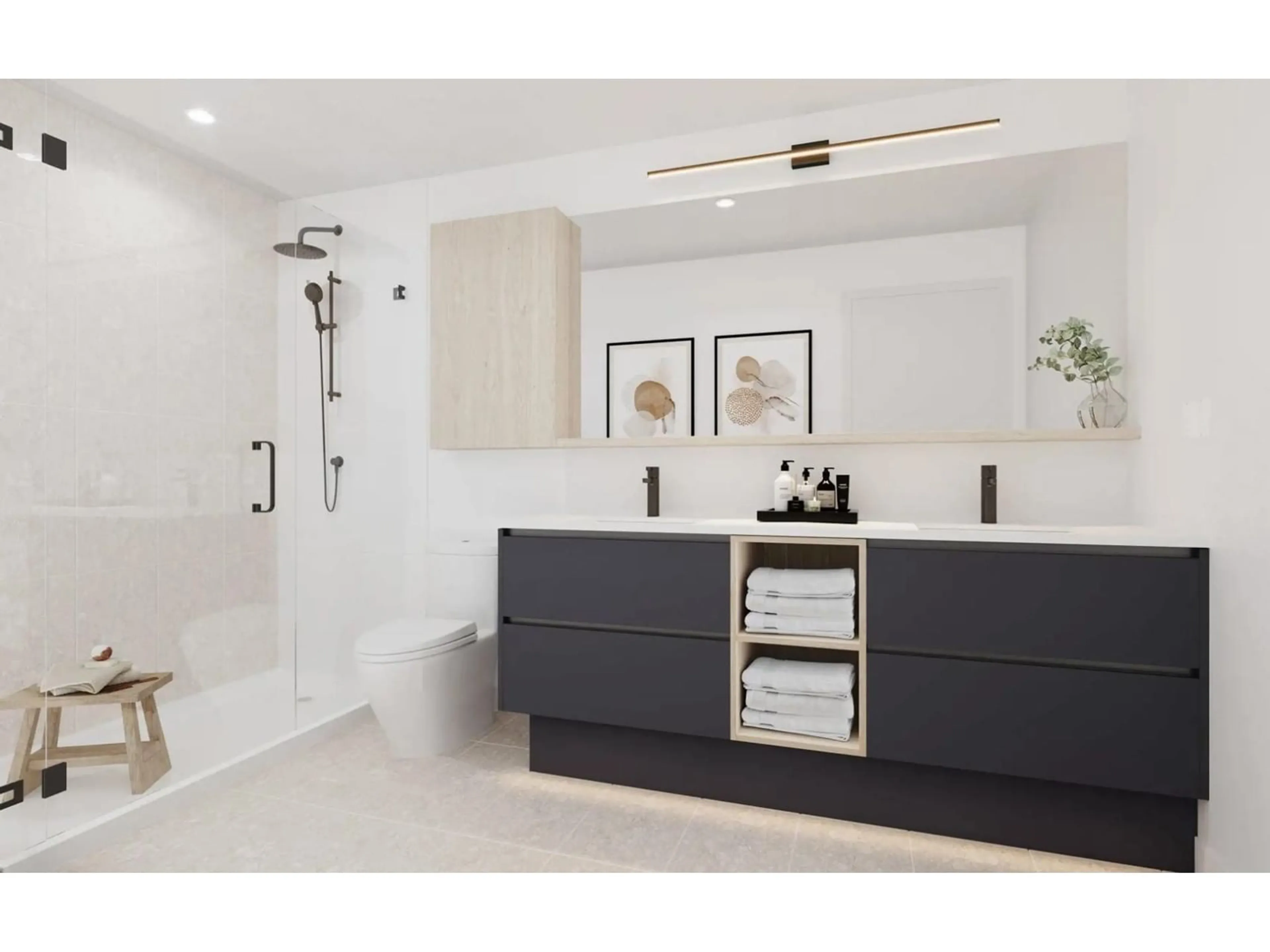 Contemporary bathroom, ceramic/tile floor for 206 - 6575 195A, Surrey British Columbia V4N5W7