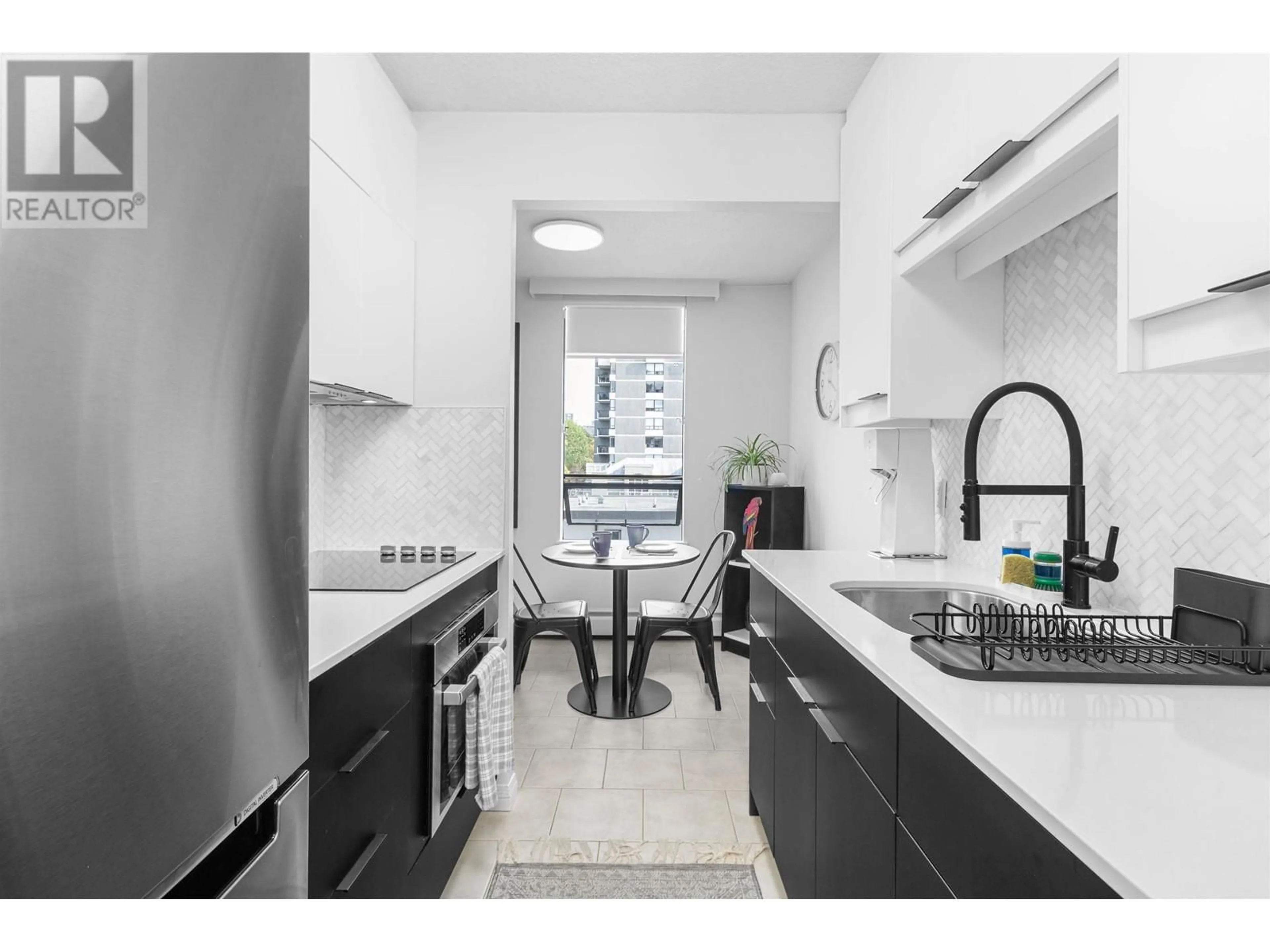 Standard kitchen, ceramic floors for 503 1720 BARCLAY STREET, Vancouver British Columbia V6G1K4