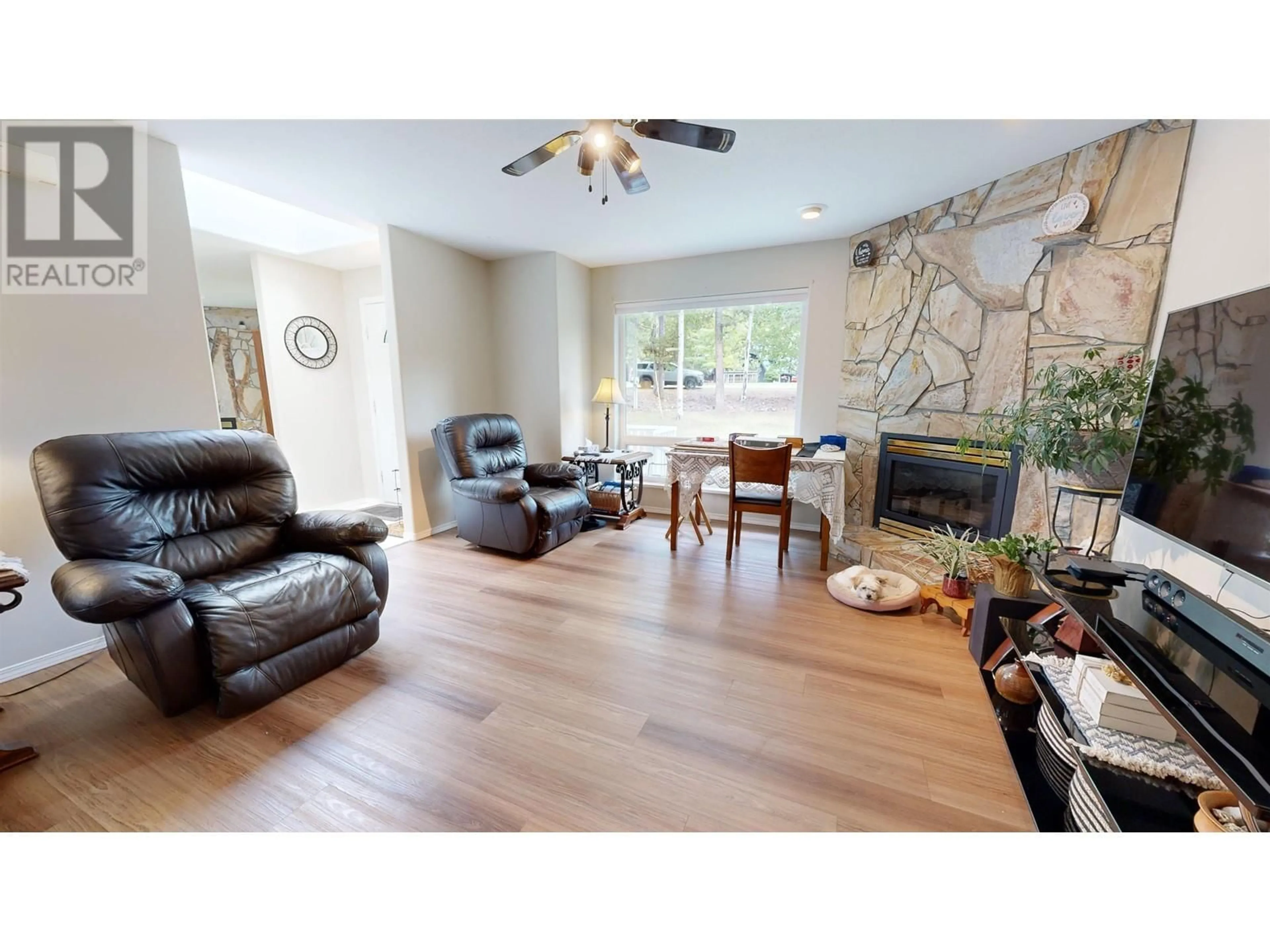 Living room, wood floors for 4908 PEASIM COURT, 108 Mile Ranch British Columbia V0K2Z0