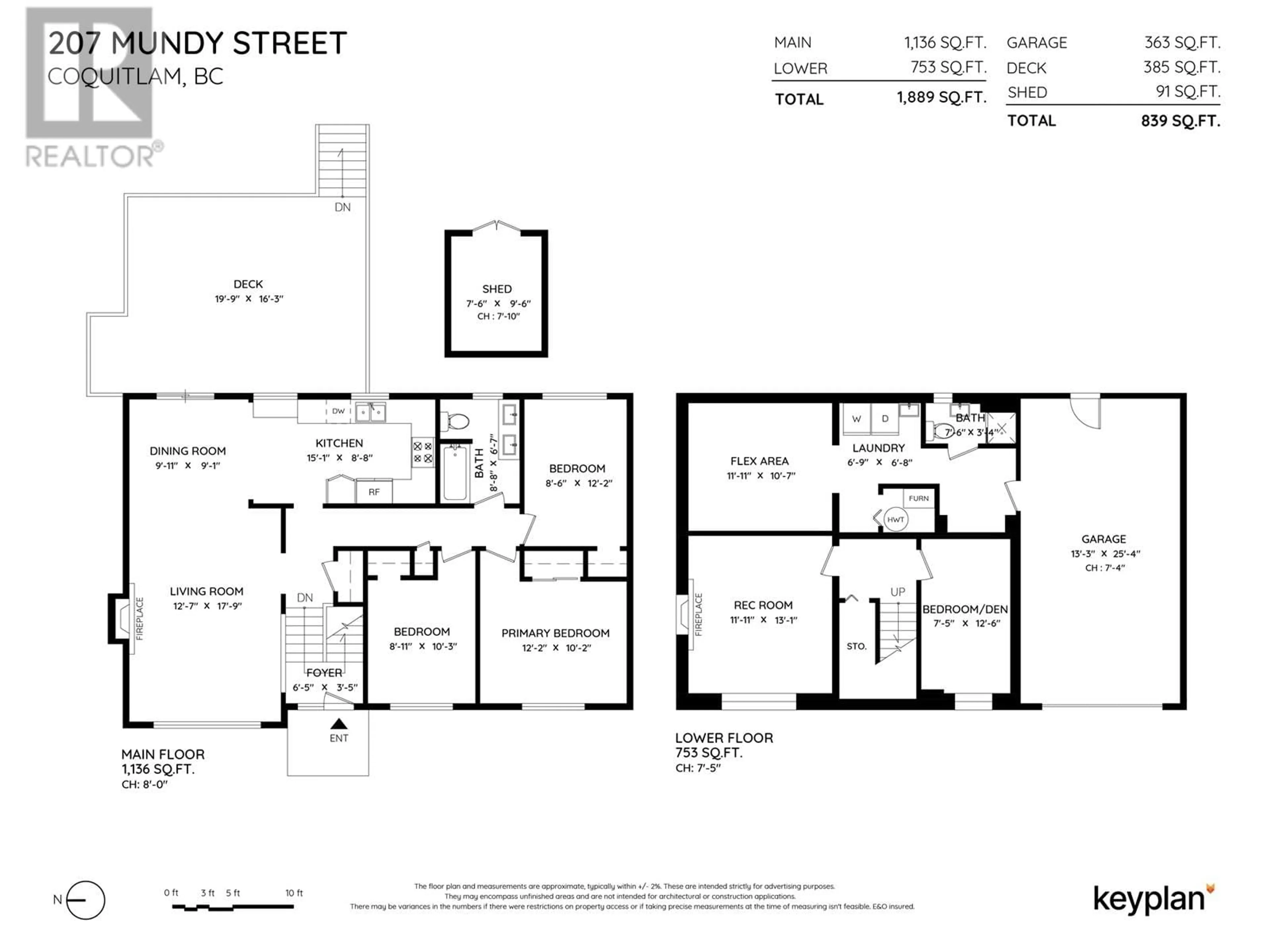 Floor plan for 207 MUNDY STREET, Coquitlam British Columbia V3K5M1