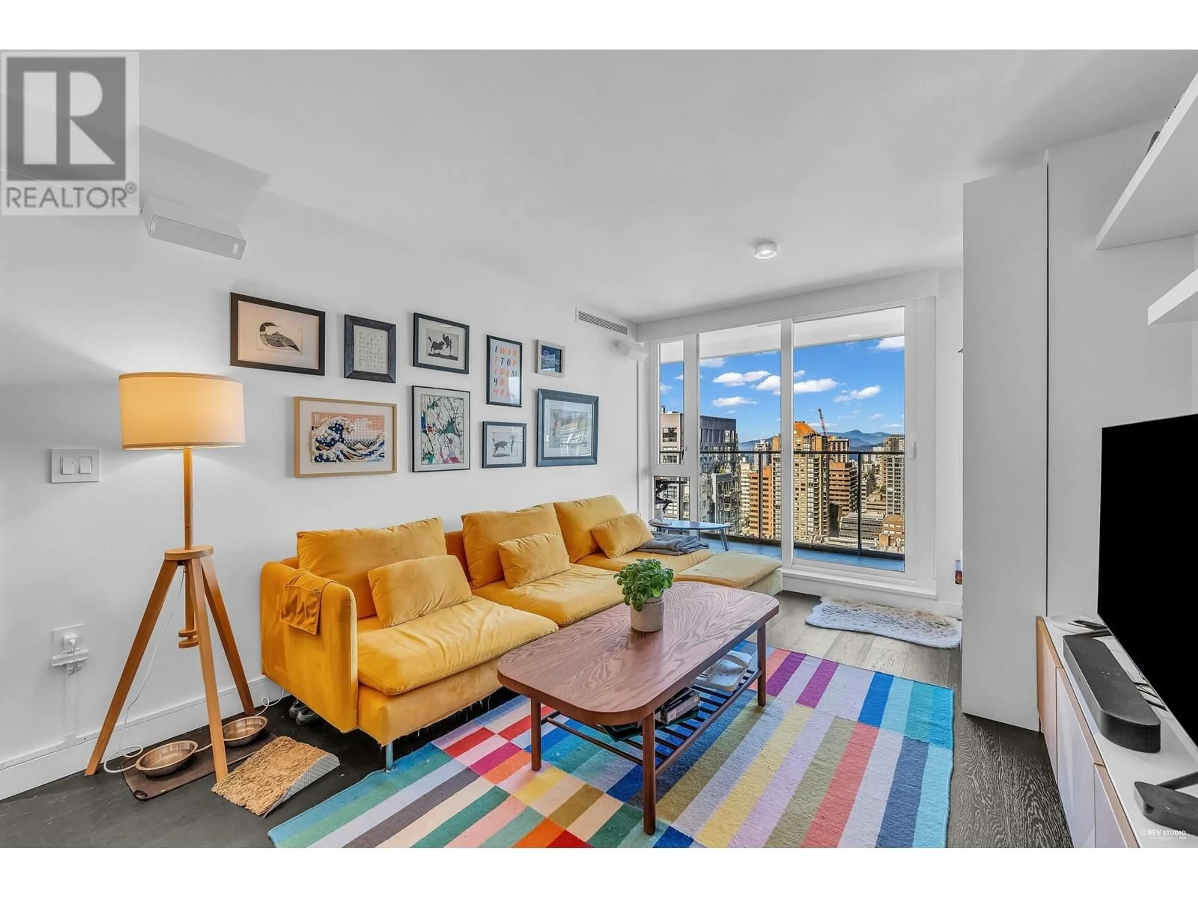 Living room, carpet floors for 2807 1111 RICHARDS STREET, Vancouver British Columbia V6B0S3