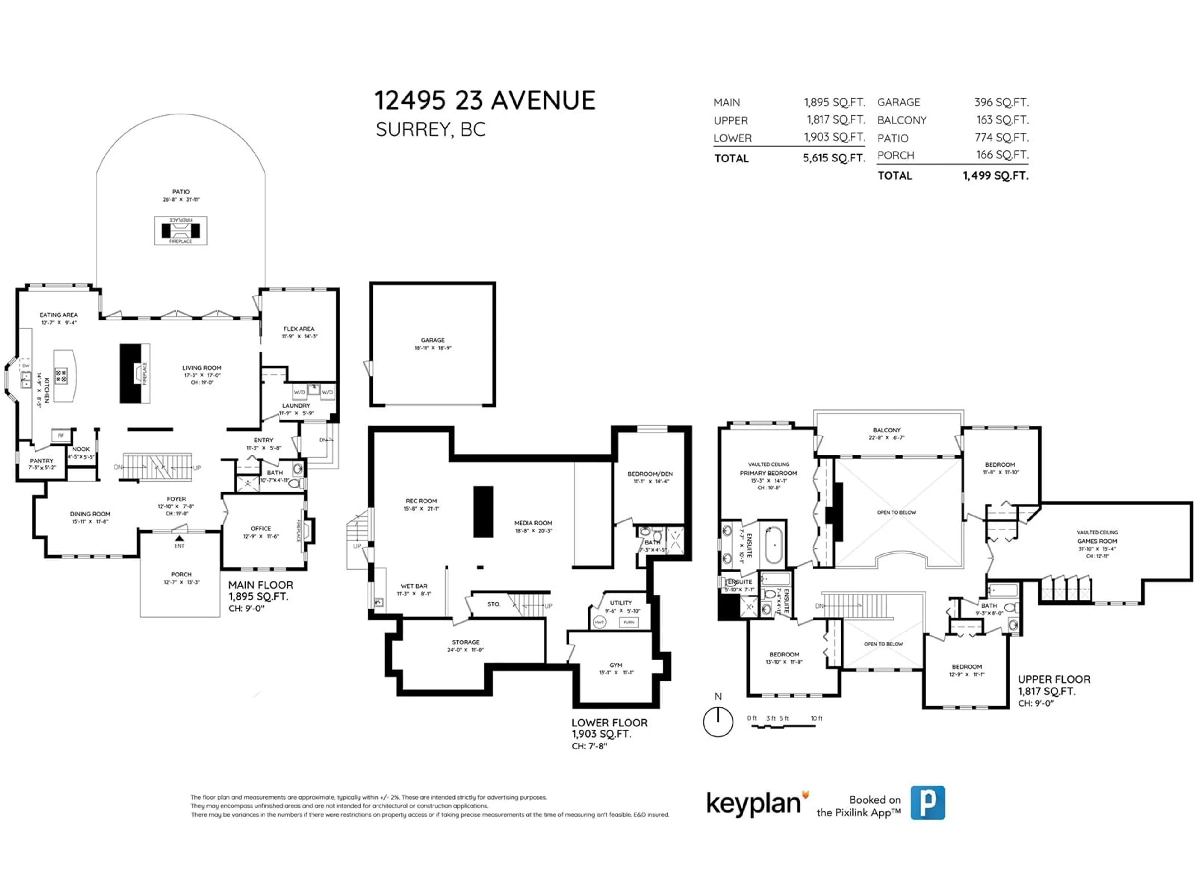 Floor plan for 12495 23 AVENUE, Surrey British Columbia V4A2C5