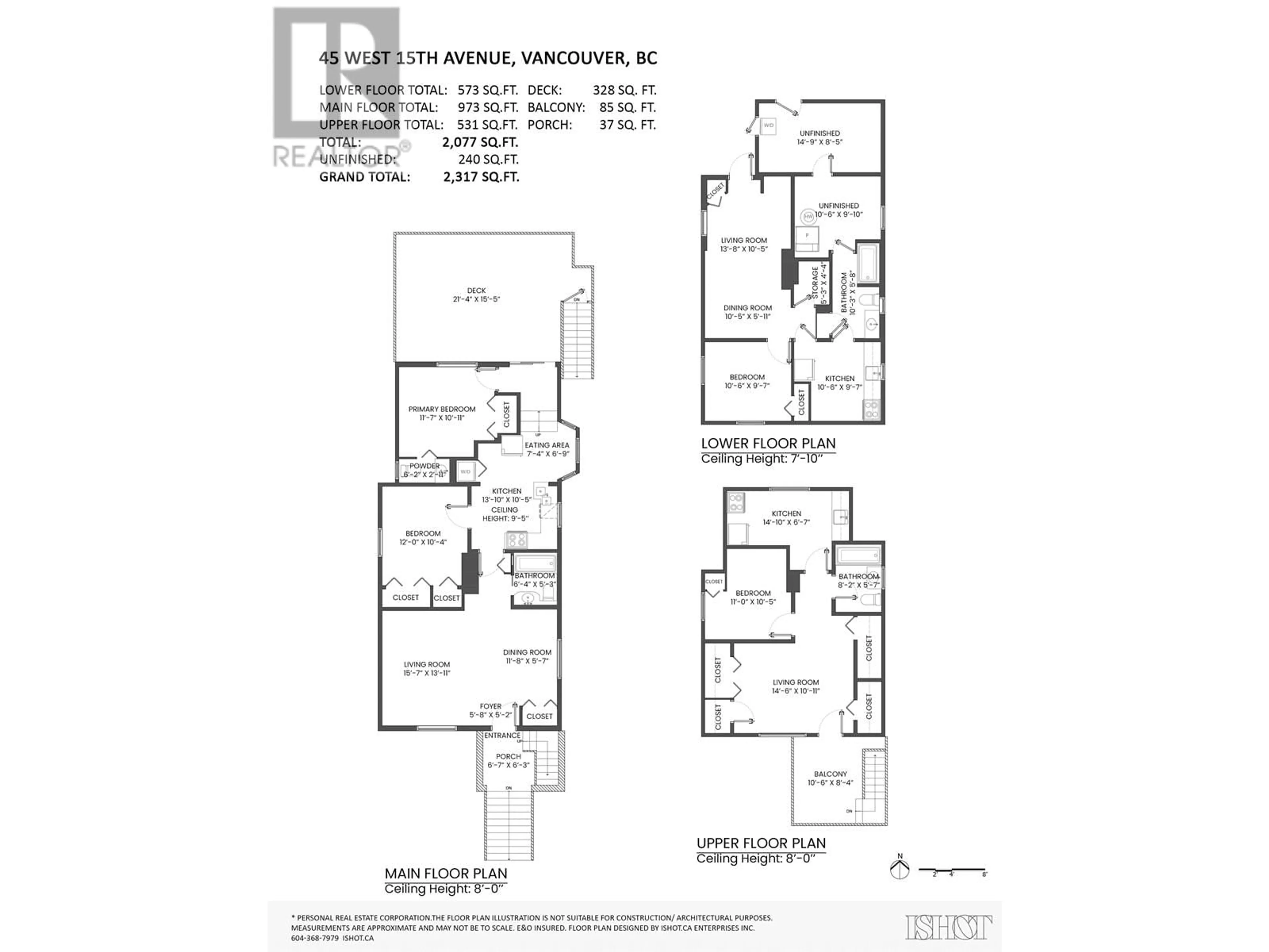 Floor plan for 45 W 15TH AVENUE, Vancouver British Columbia V5Y1X7