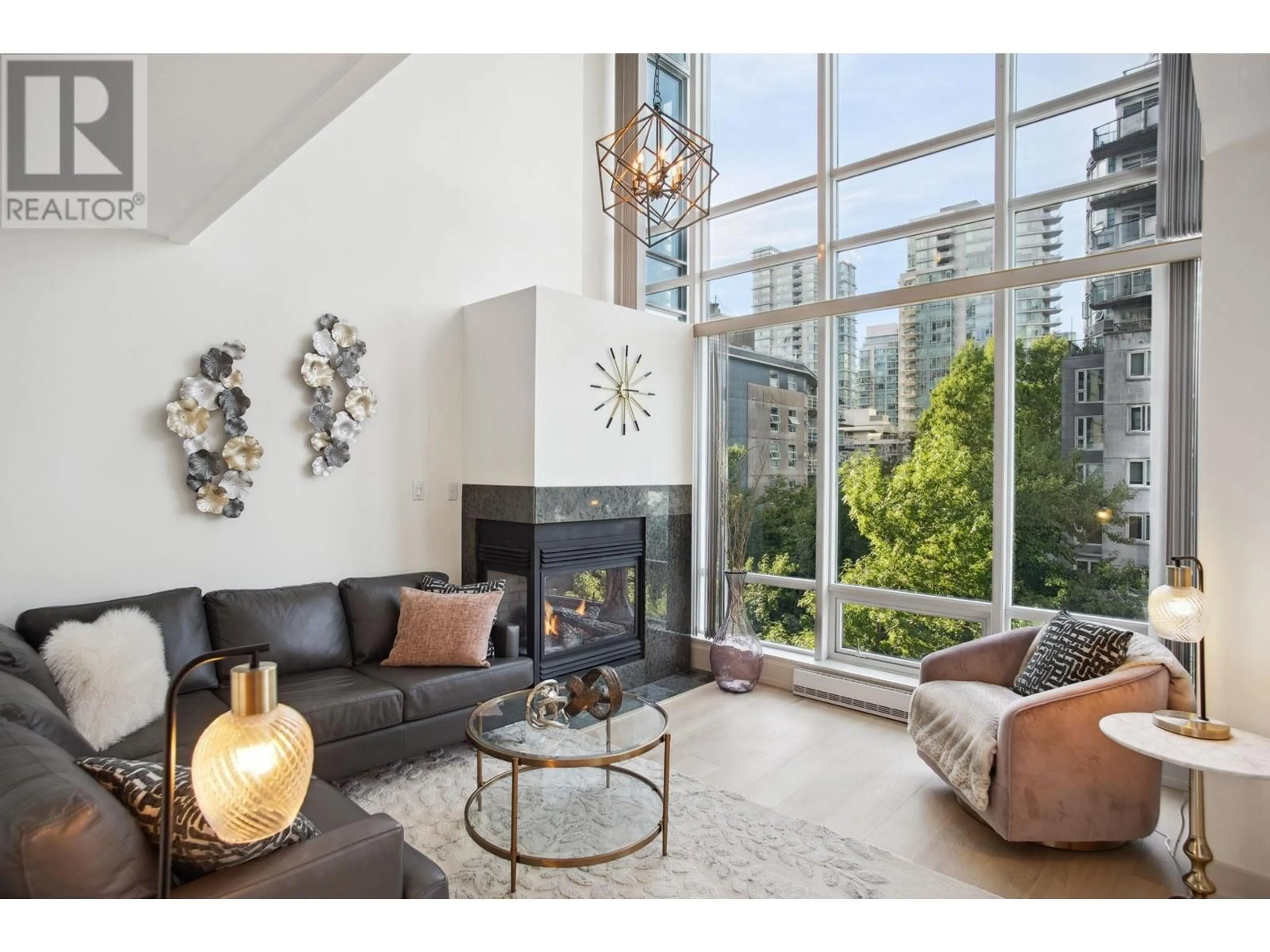 Living room, wood floors for 408 590 NICOLA STREET, Vancouver British Columbia V6G3J8