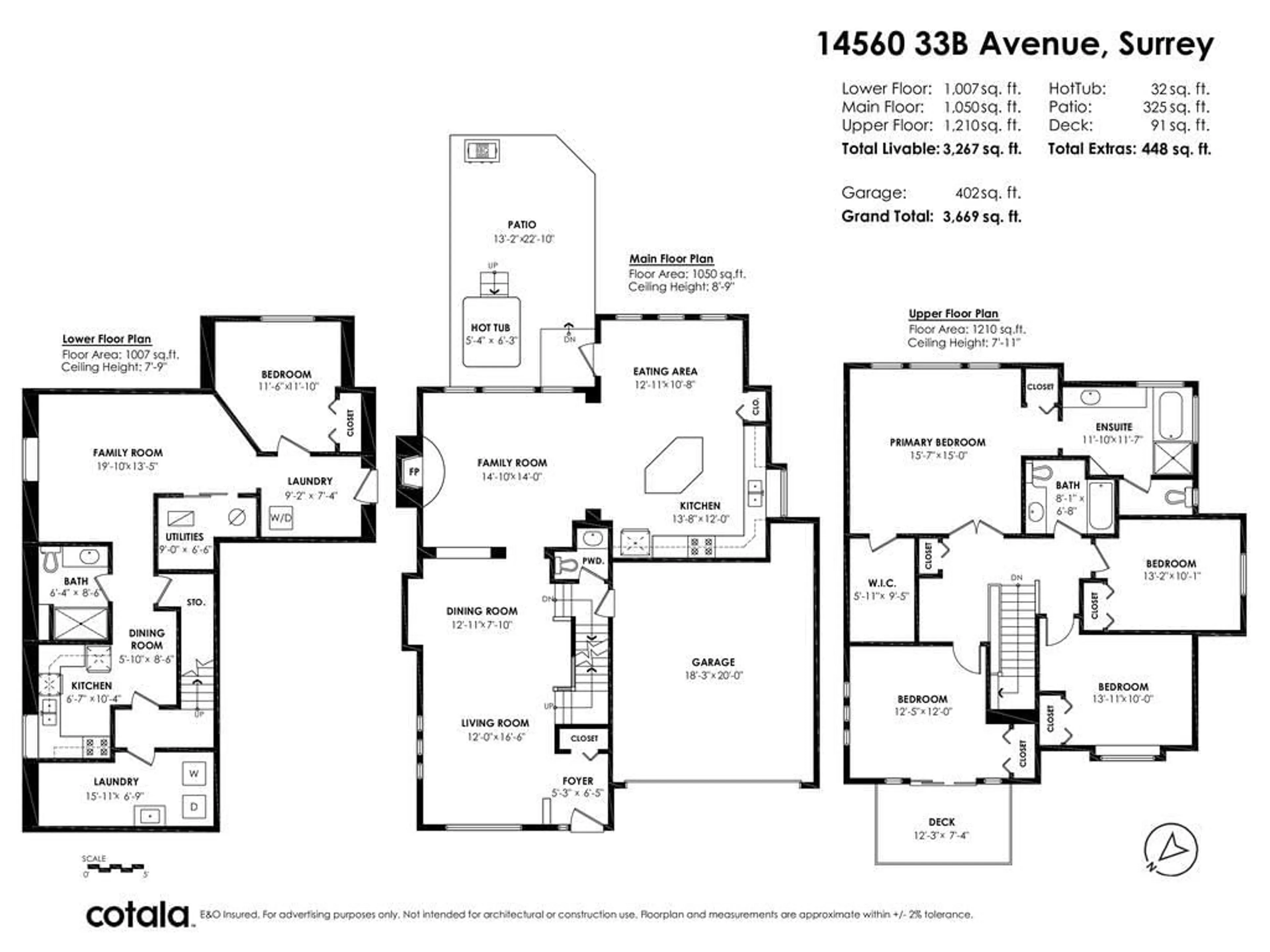 Floor plan for 14560 33B AVENUE, Surrey British Columbia V4P3M9