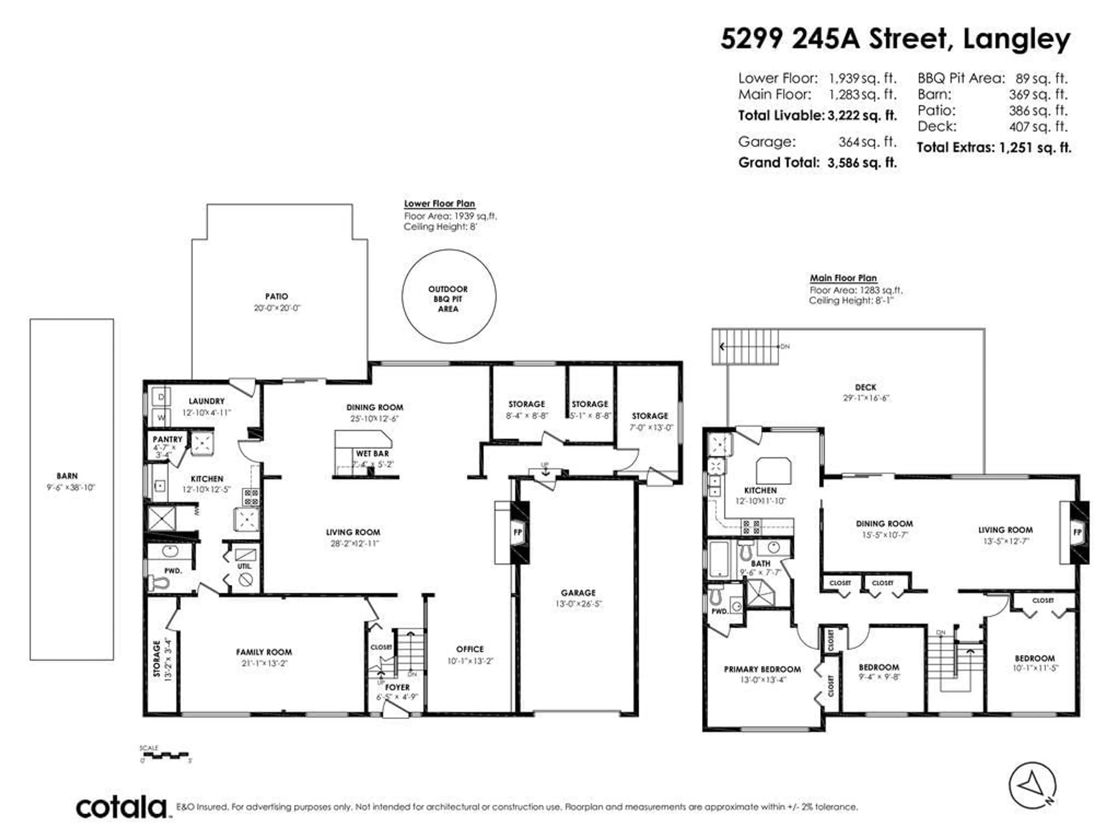 Floor plan for 5299 245A STREET, Langley British Columbia V2Z1H8