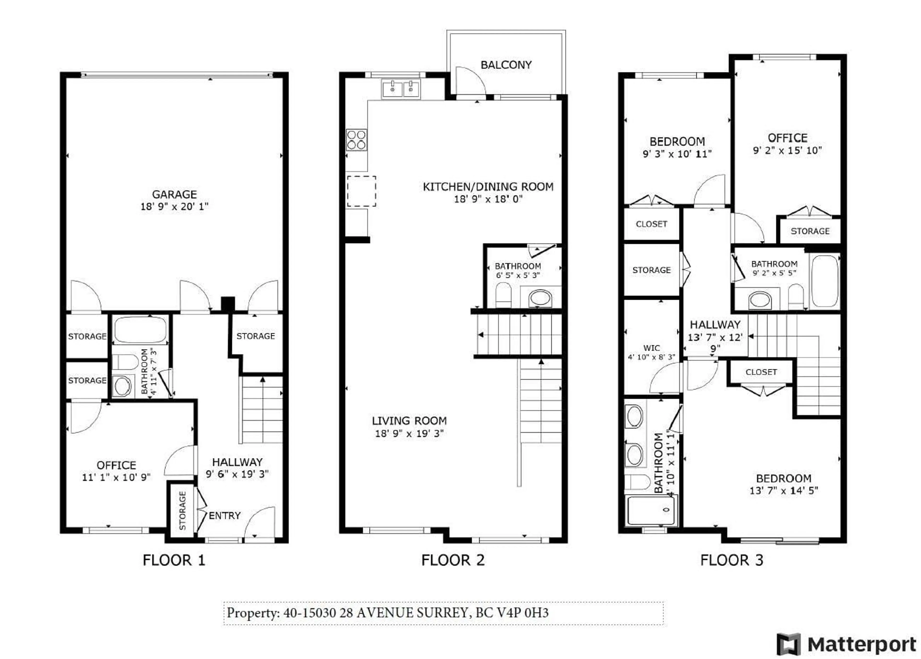 Floor plan for 40 15030 28 AVENUE, Surrey British Columbia V4P0H3