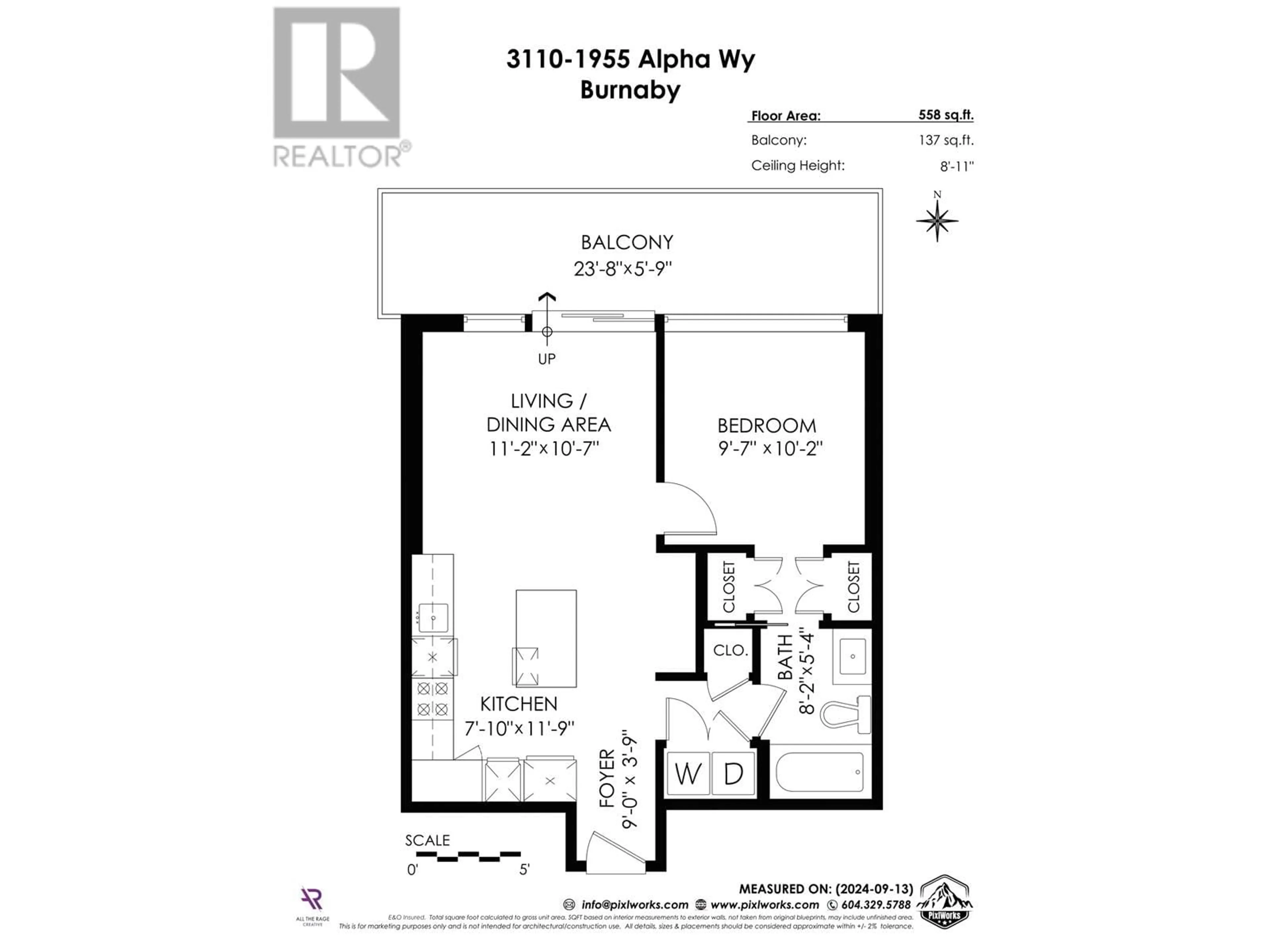 Floor plan for 3110 - 1955 ALPHA WAY, Burnaby British Columbia V5C0K6