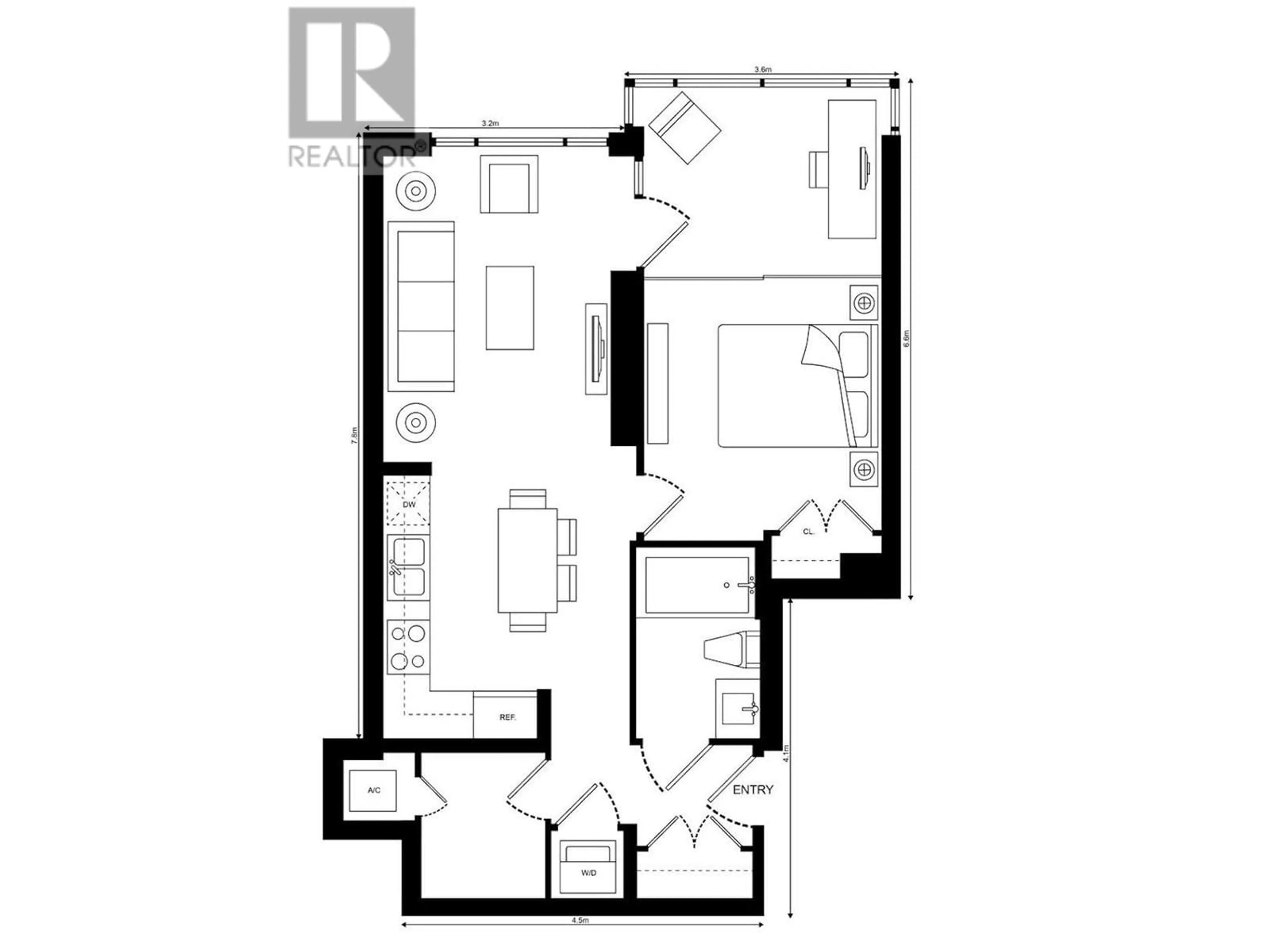 Floor plan for 706 1028 BARCLAY STREET, Vancouver British Columbia V6E0B1