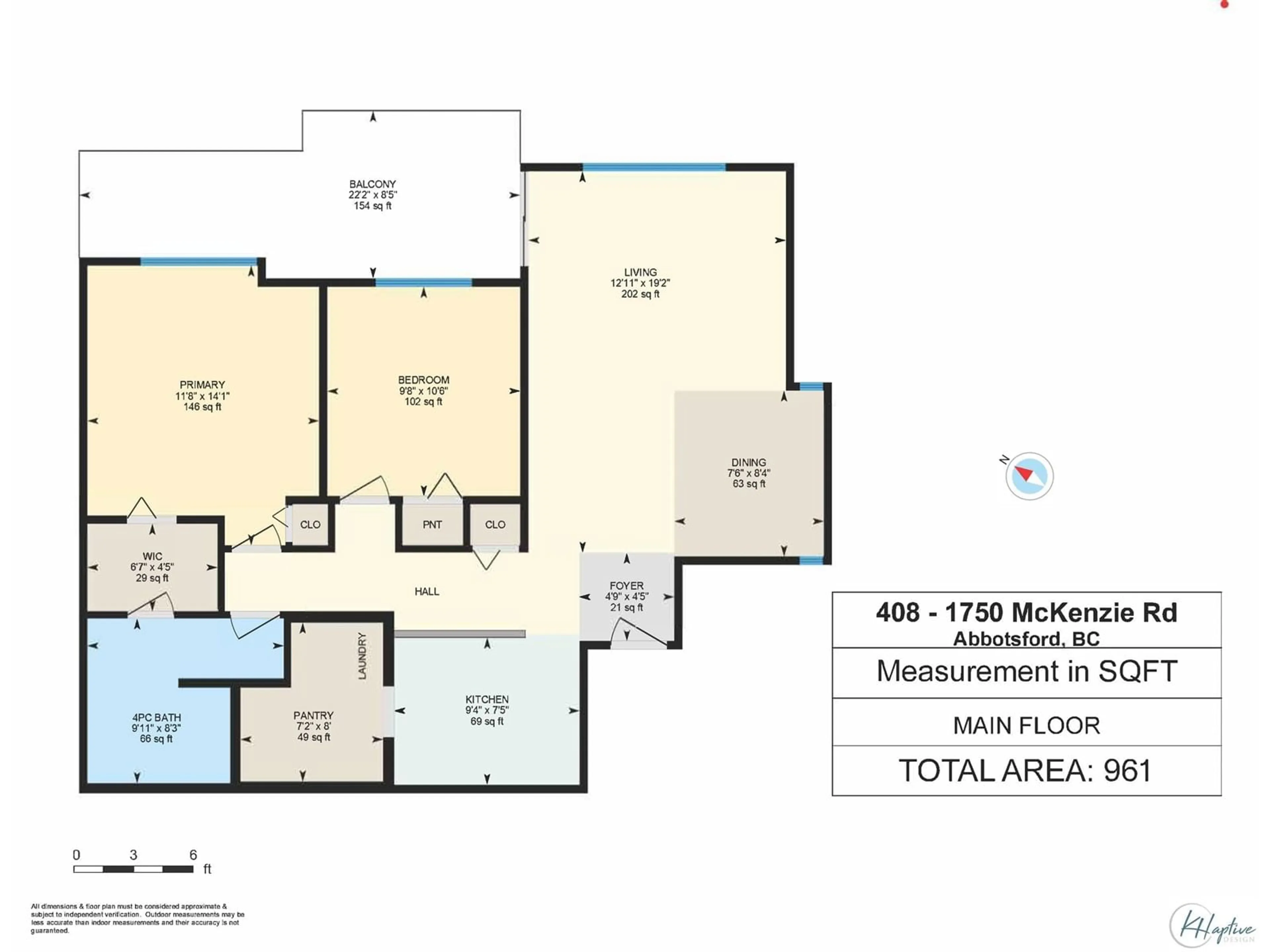 Floor plan for 408 - 1750 MCKENZIE, Abbotsford British Columbia V2S3Z3