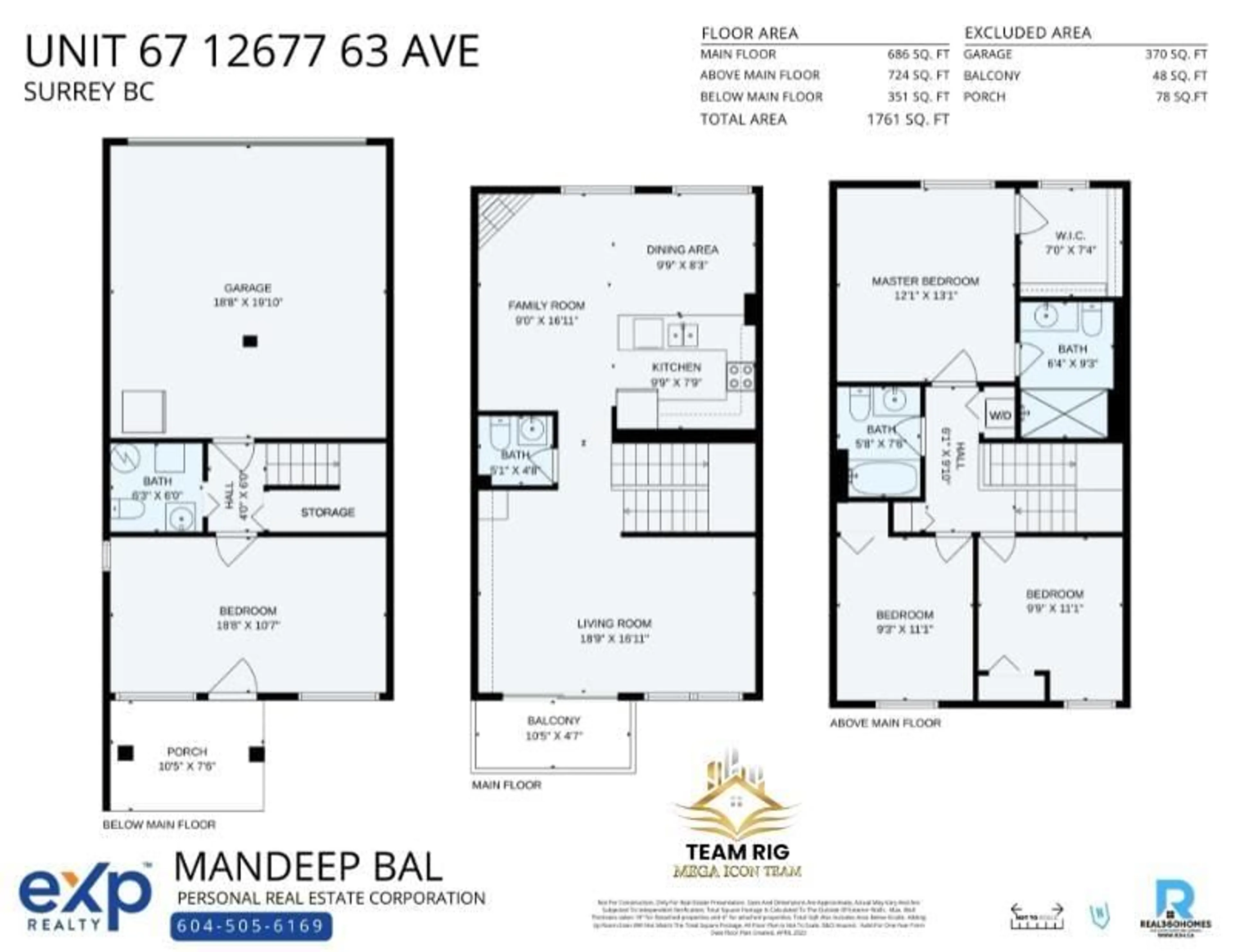 Floor plan for 67 12677 63 AVENUE, Surrey British Columbia V3X3T3