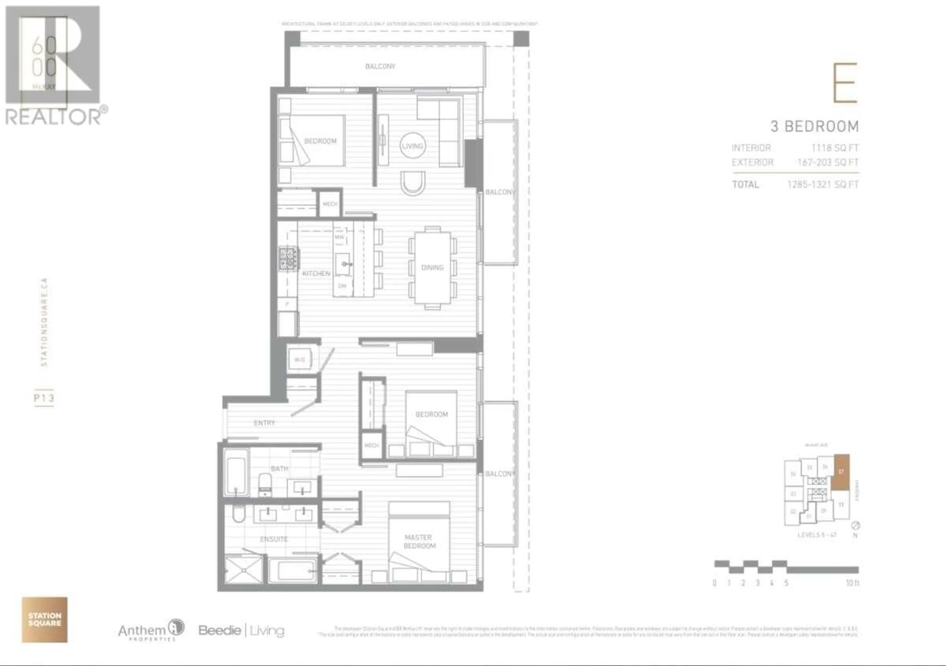 Floor plan for 3607 6000 MCKAY AVENUE, Burnaby British Columbia V5H0K2