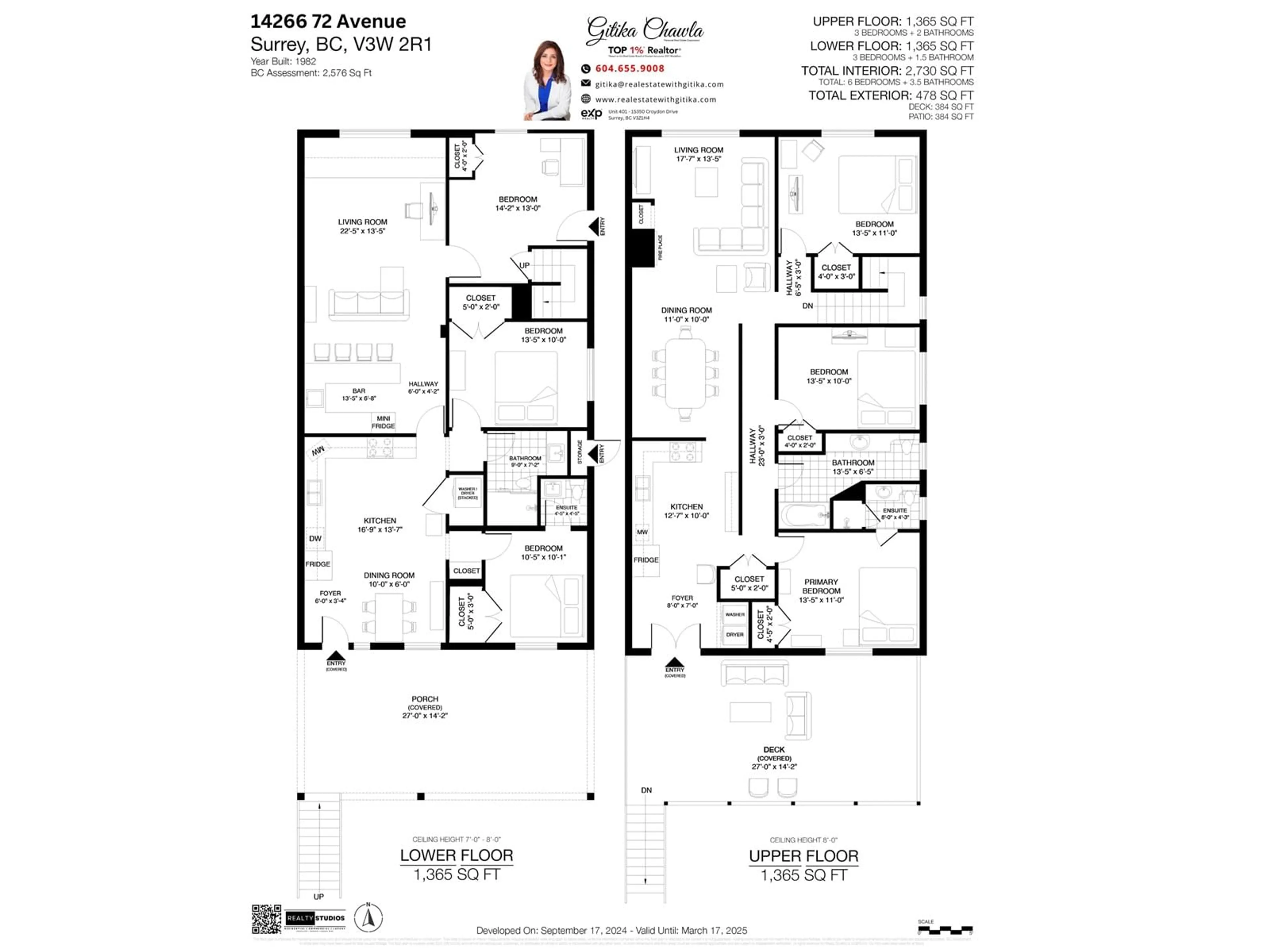 Floor plan for 14266 72 AVENUE, Surrey British Columbia V3W2R1