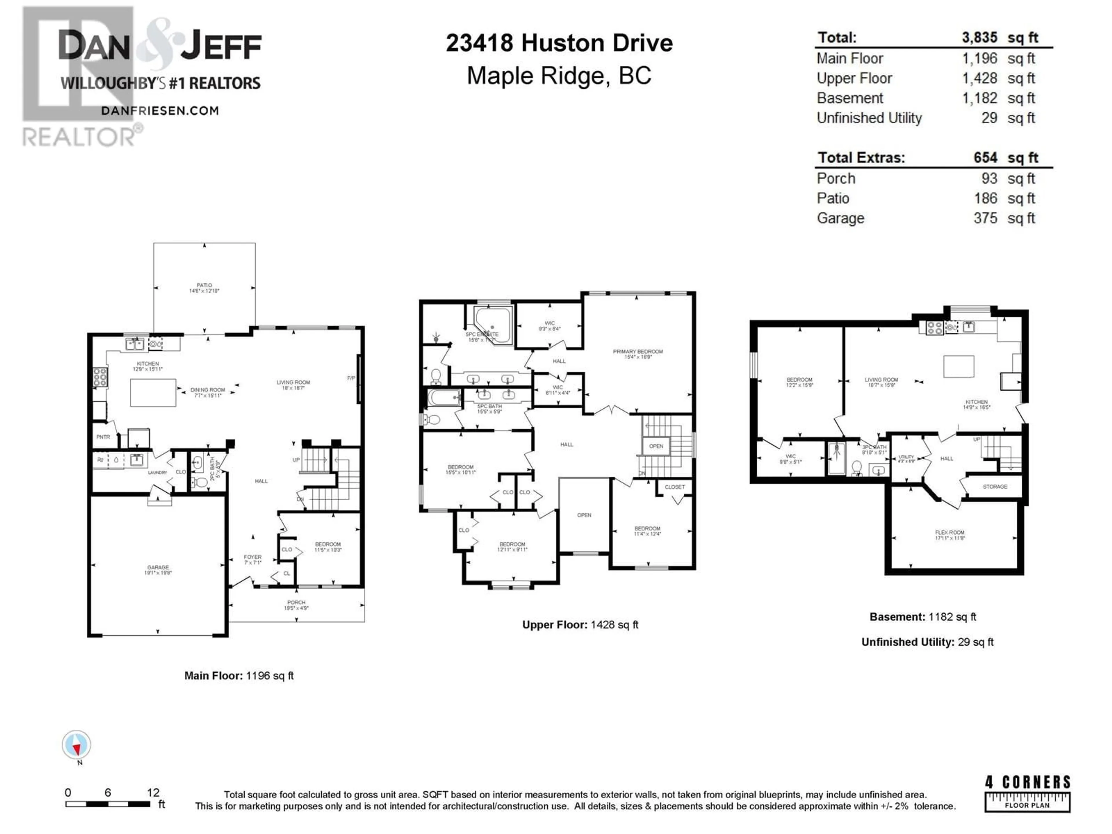 Floor plan for 23418 HUSTON DRIVE, Maple Ridge British Columbia V4R0C8