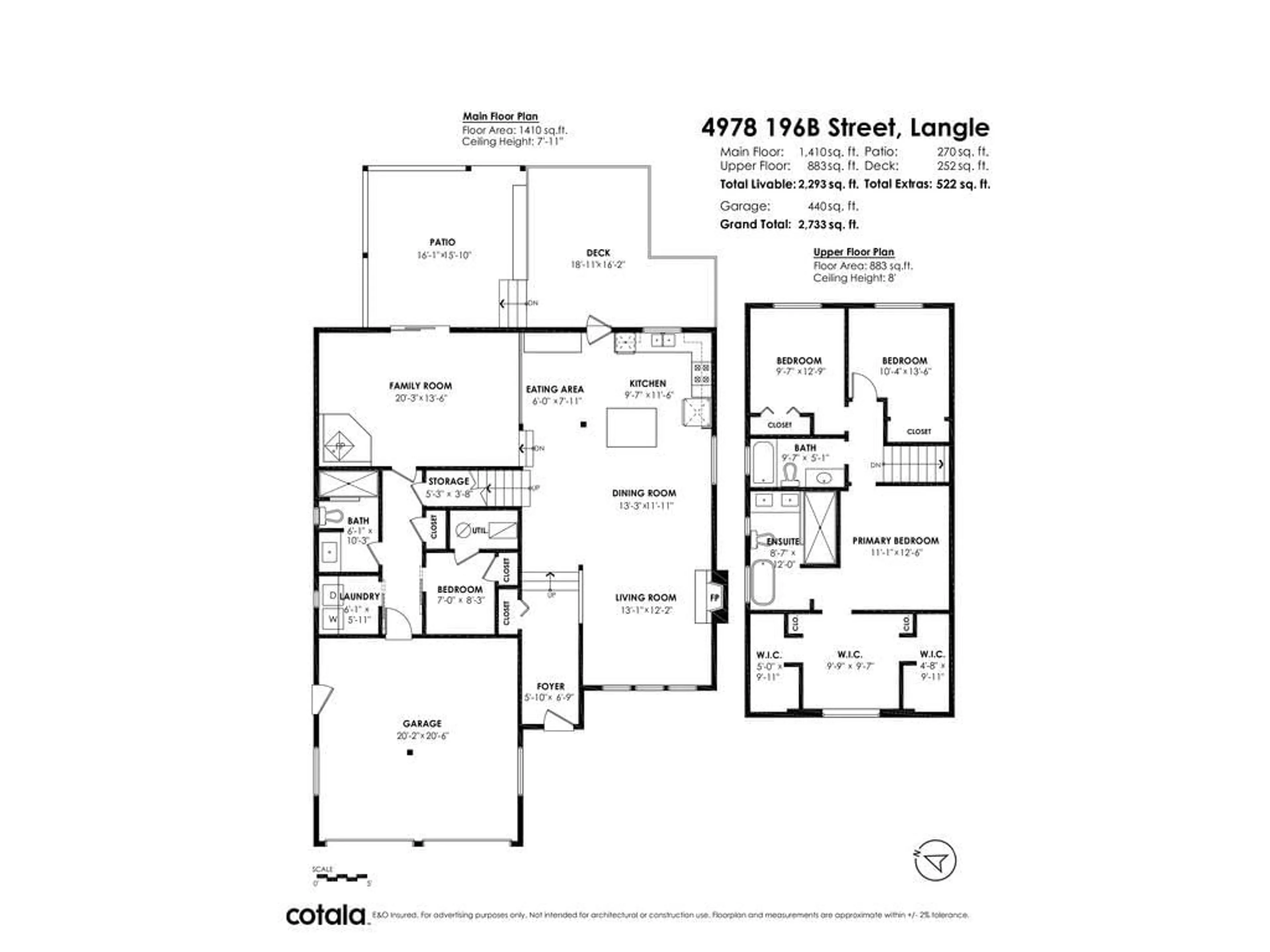 Floor plan for 4978 196B STREET, Langley British Columbia V3A7N7