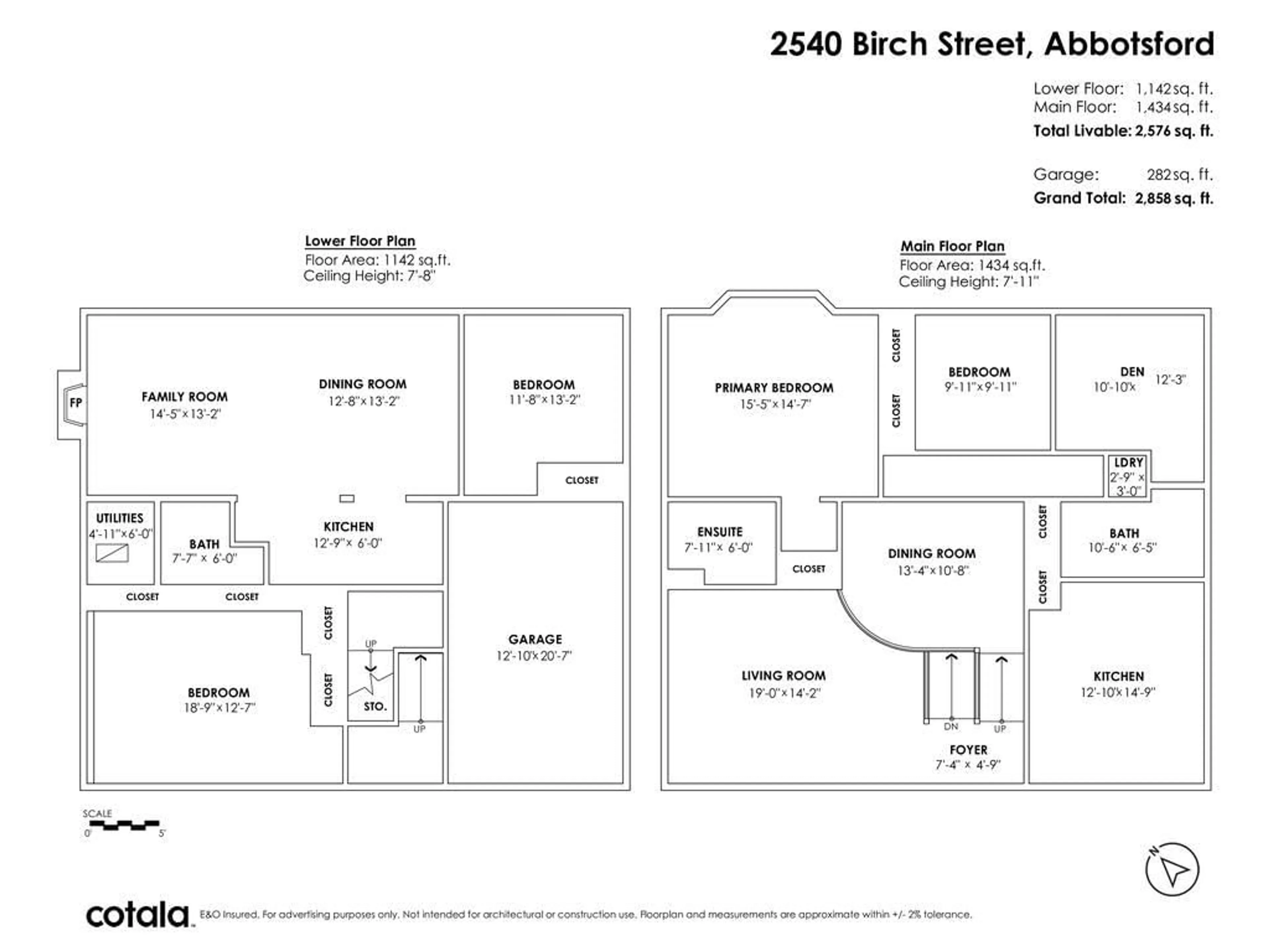 Floor plan for 2540 BIRCH STREET, Abbotsford British Columbia V2S4H8