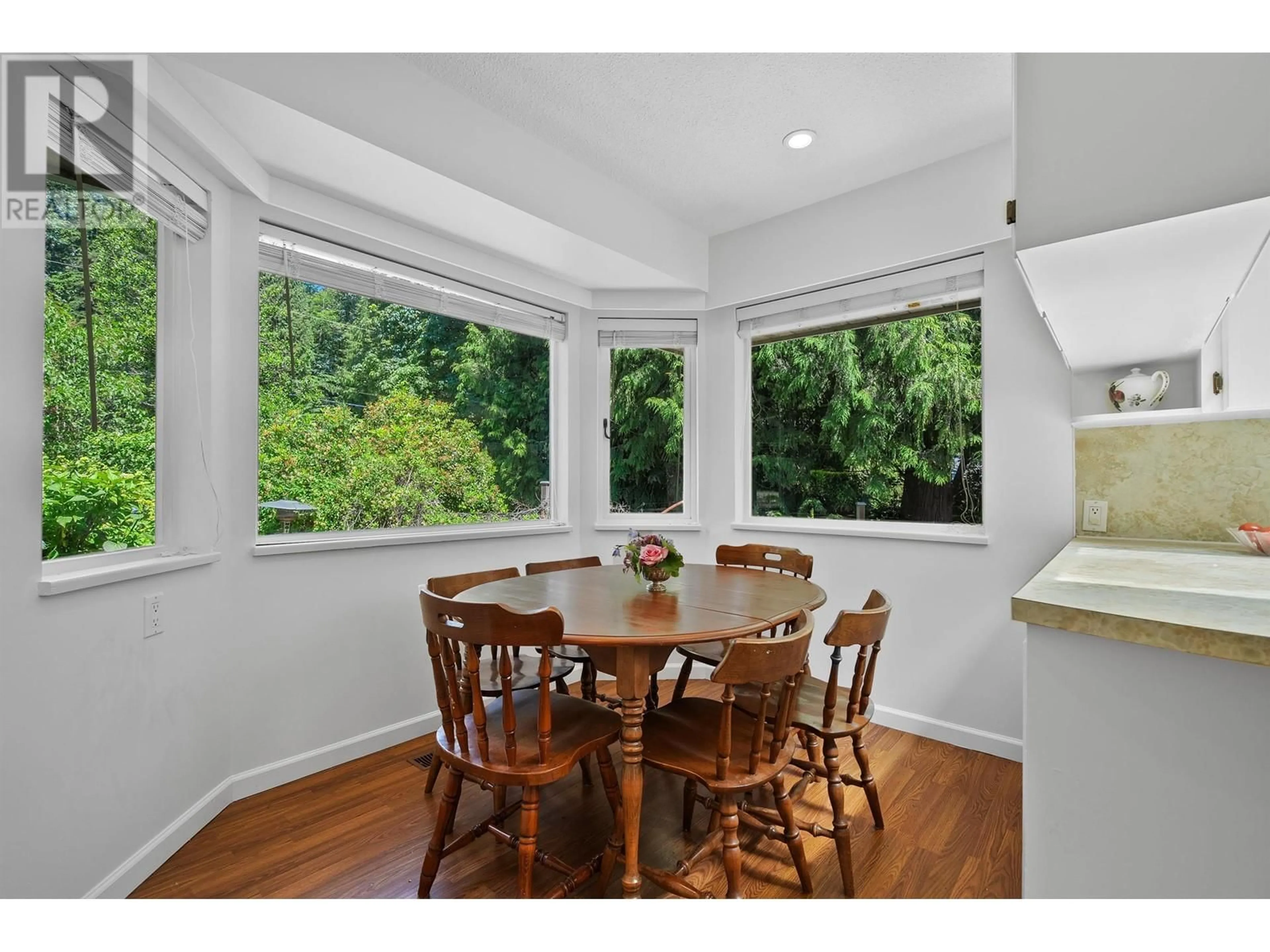 Dining room, wood floors, cottage for 5749 CRANLEY DRIVE, West Vancouver British Columbia V7W1S7