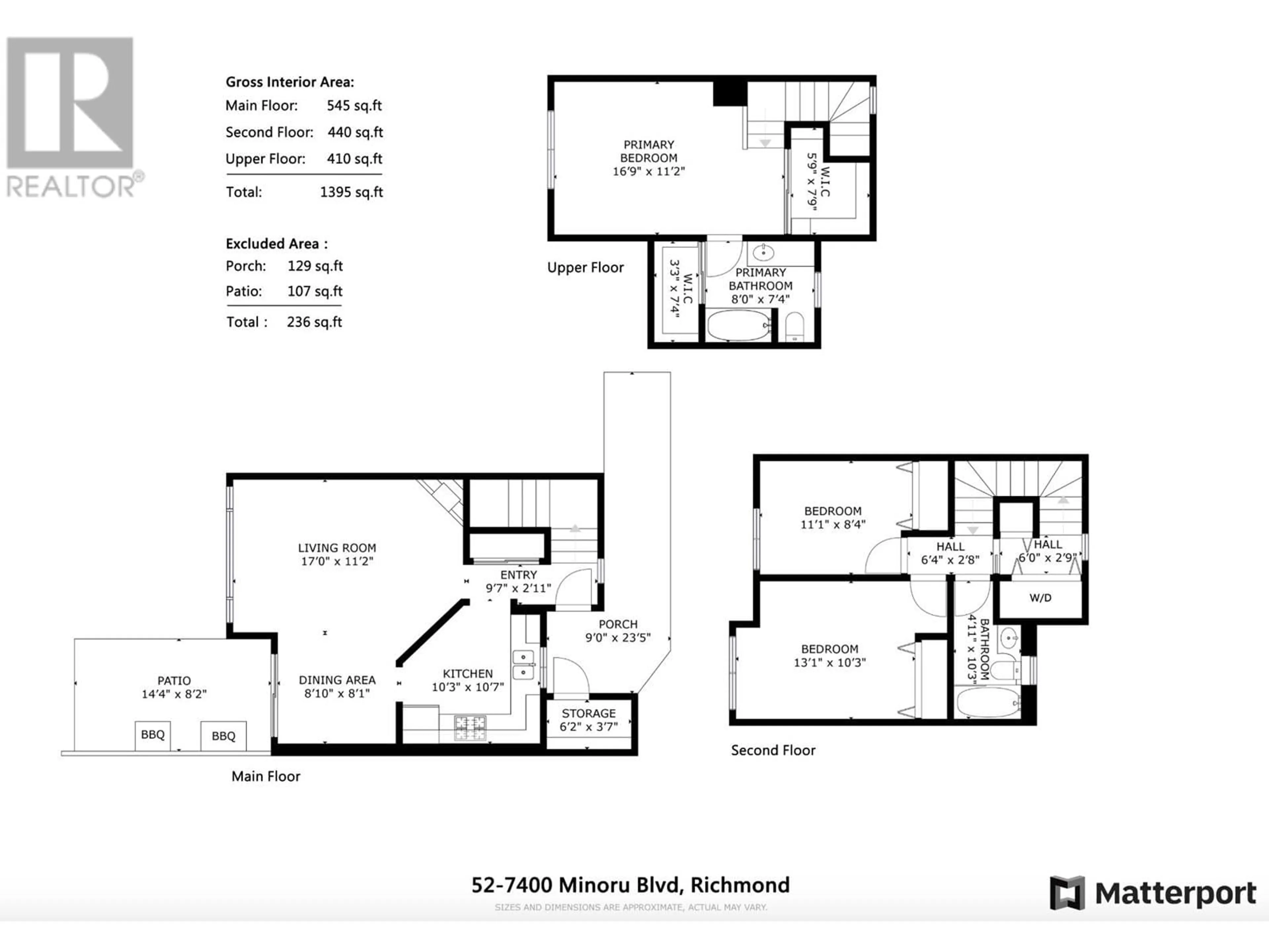 Floor plan for 52 7400 MINORU BOULEVARD, Richmond British Columbia V6Y3J5