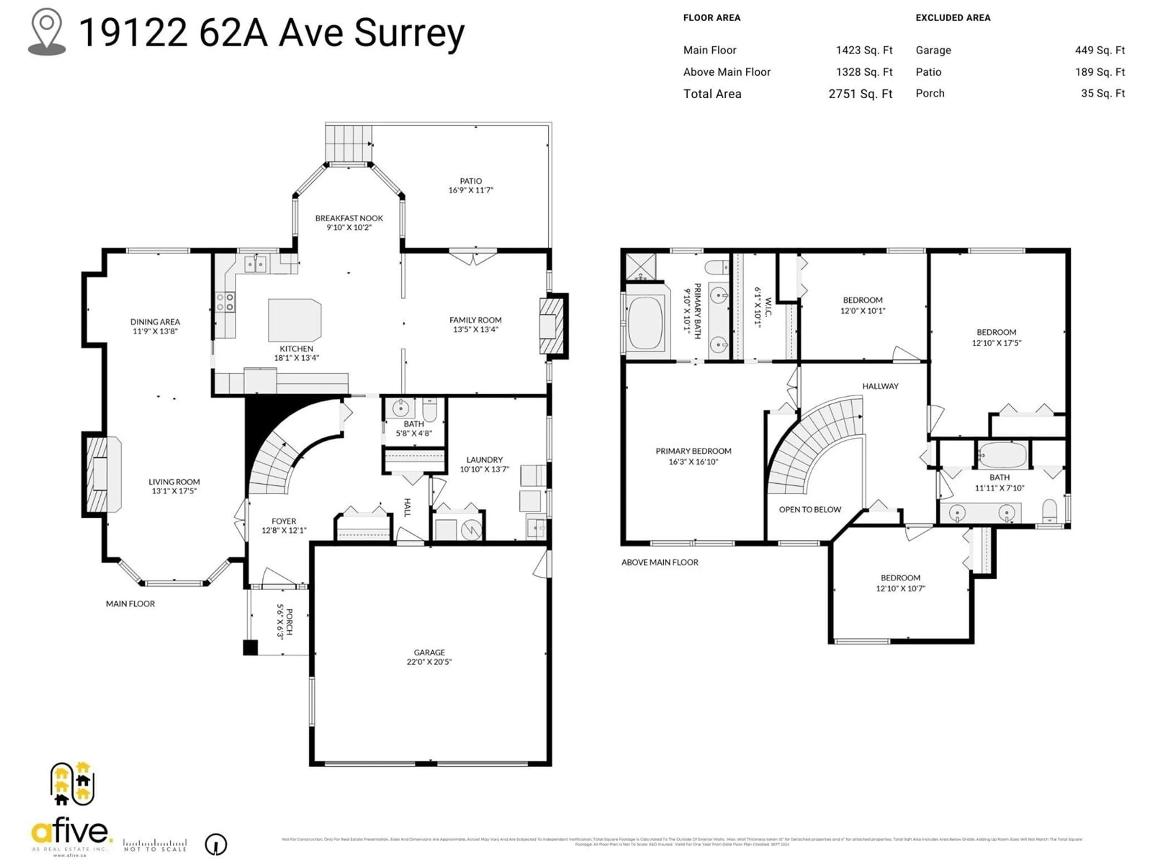 Floor plan for 19122 62A AVENUE, Surrey British Columbia V3S8C6