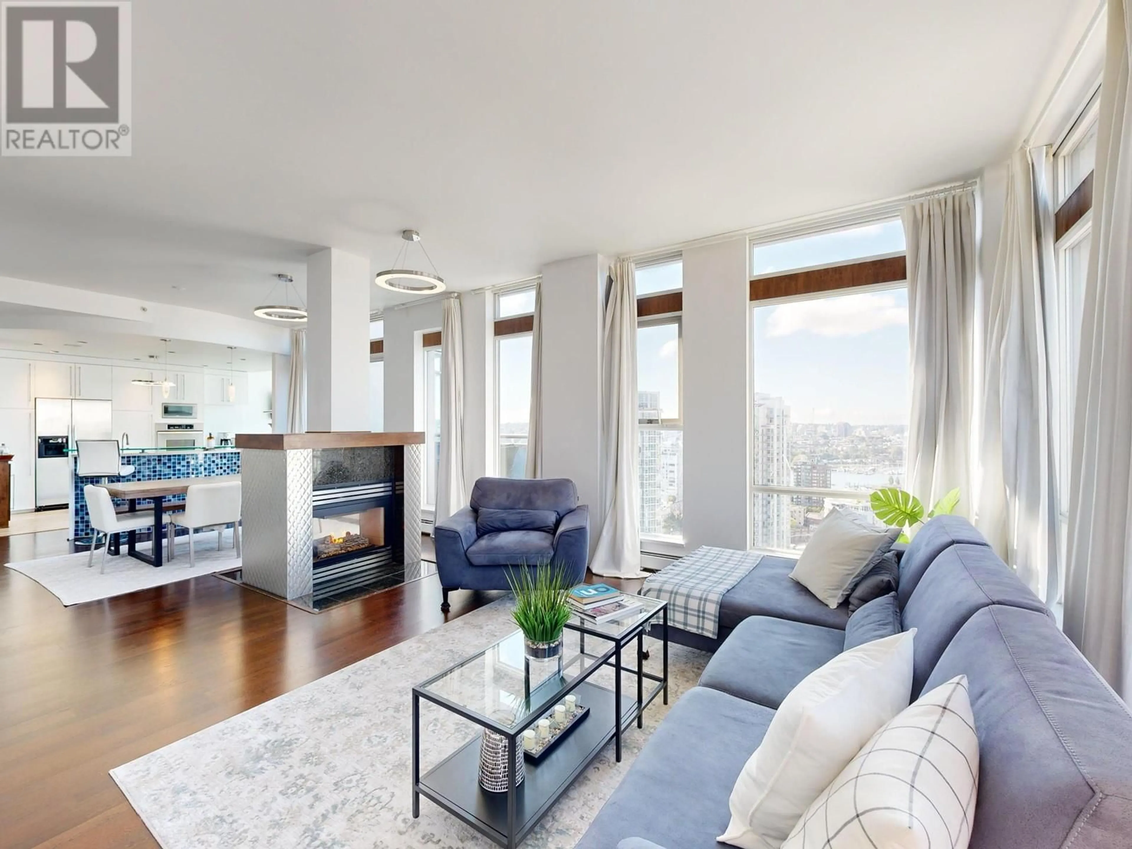 Living room, wood floors for 3301 1008 CAMBIE STREET, Vancouver British Columbia V6B6J7