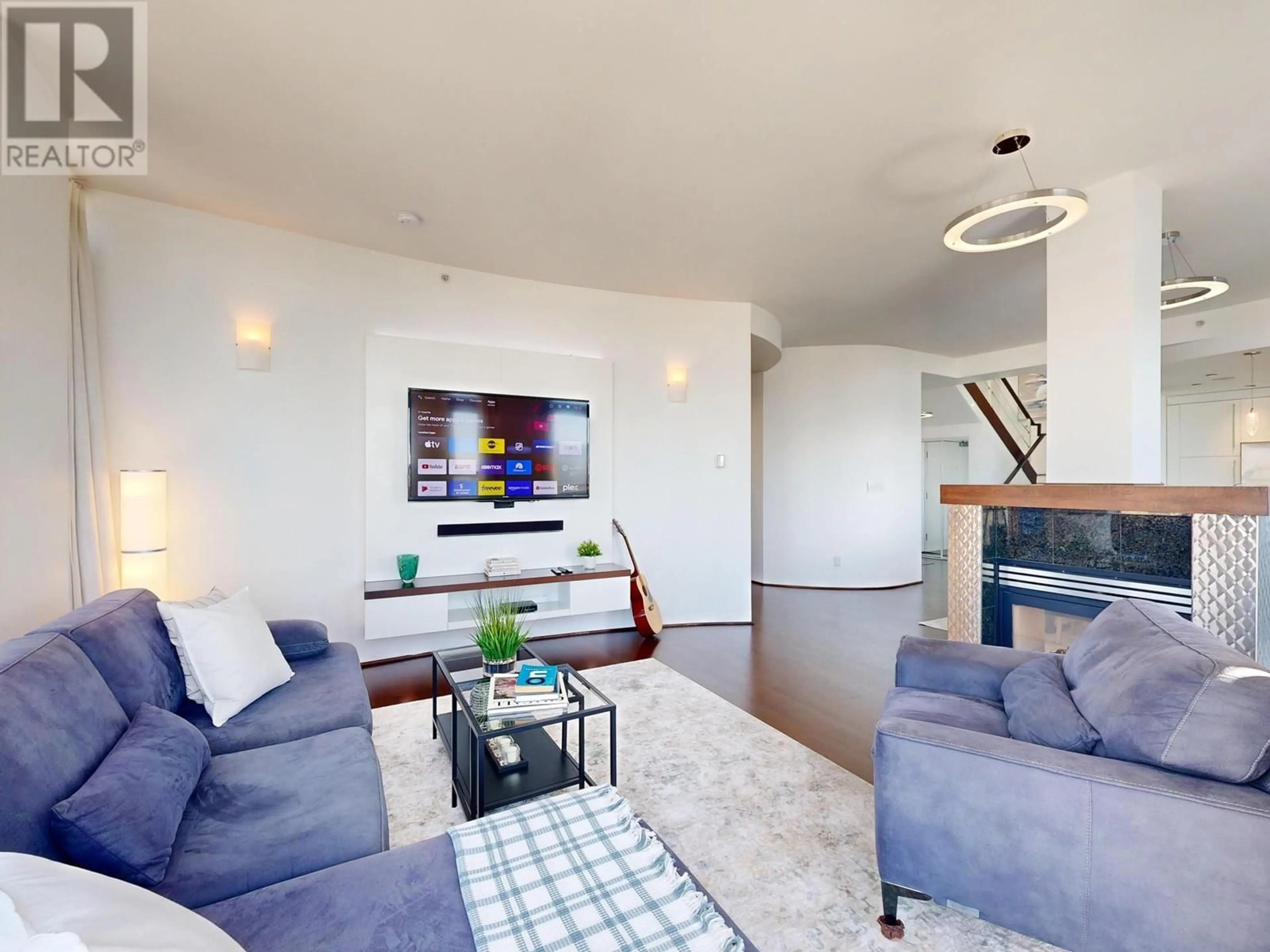 Living room, wood floors for 3301 1008 CAMBIE STREET, Vancouver British Columbia V6B6J7