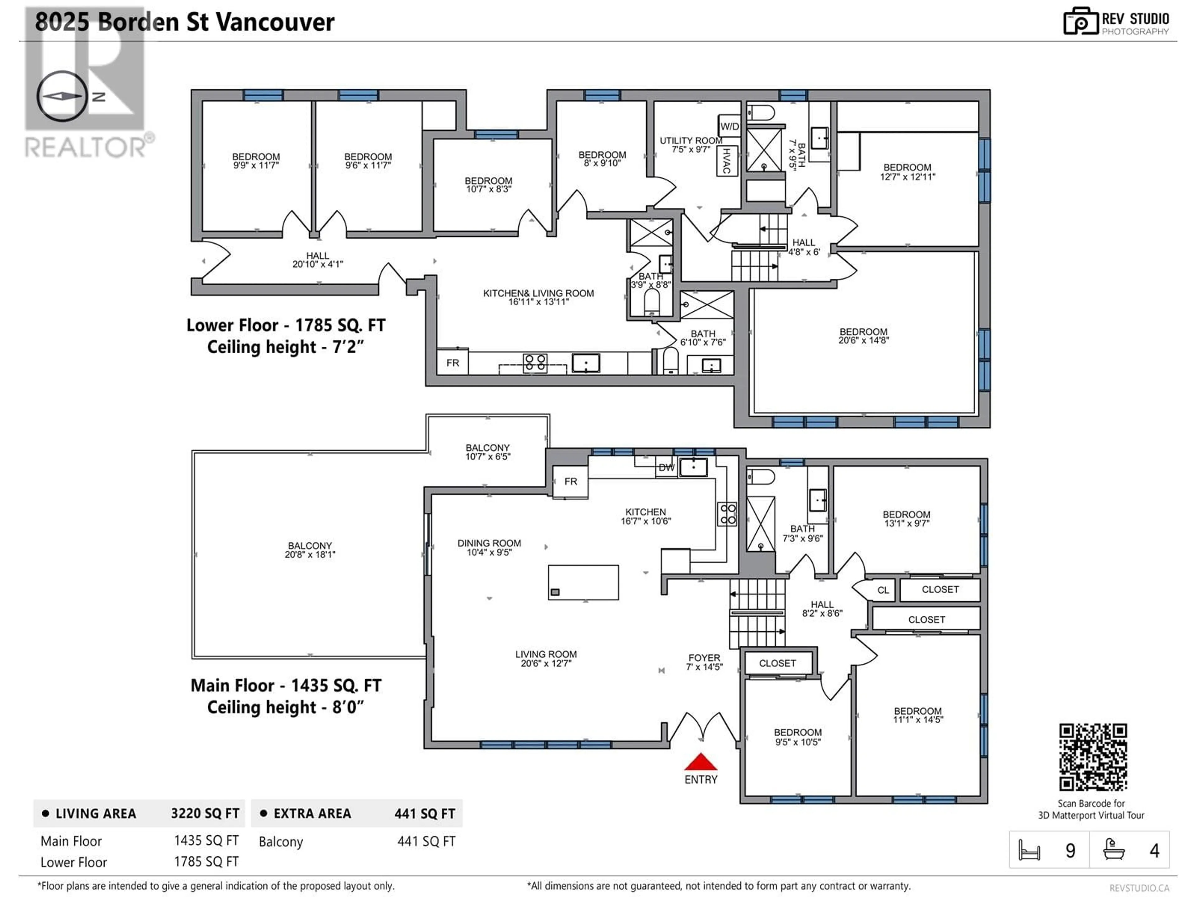 Floor plan for 8025 BORDEN STREET, Vancouver British Columbia V5P3E6