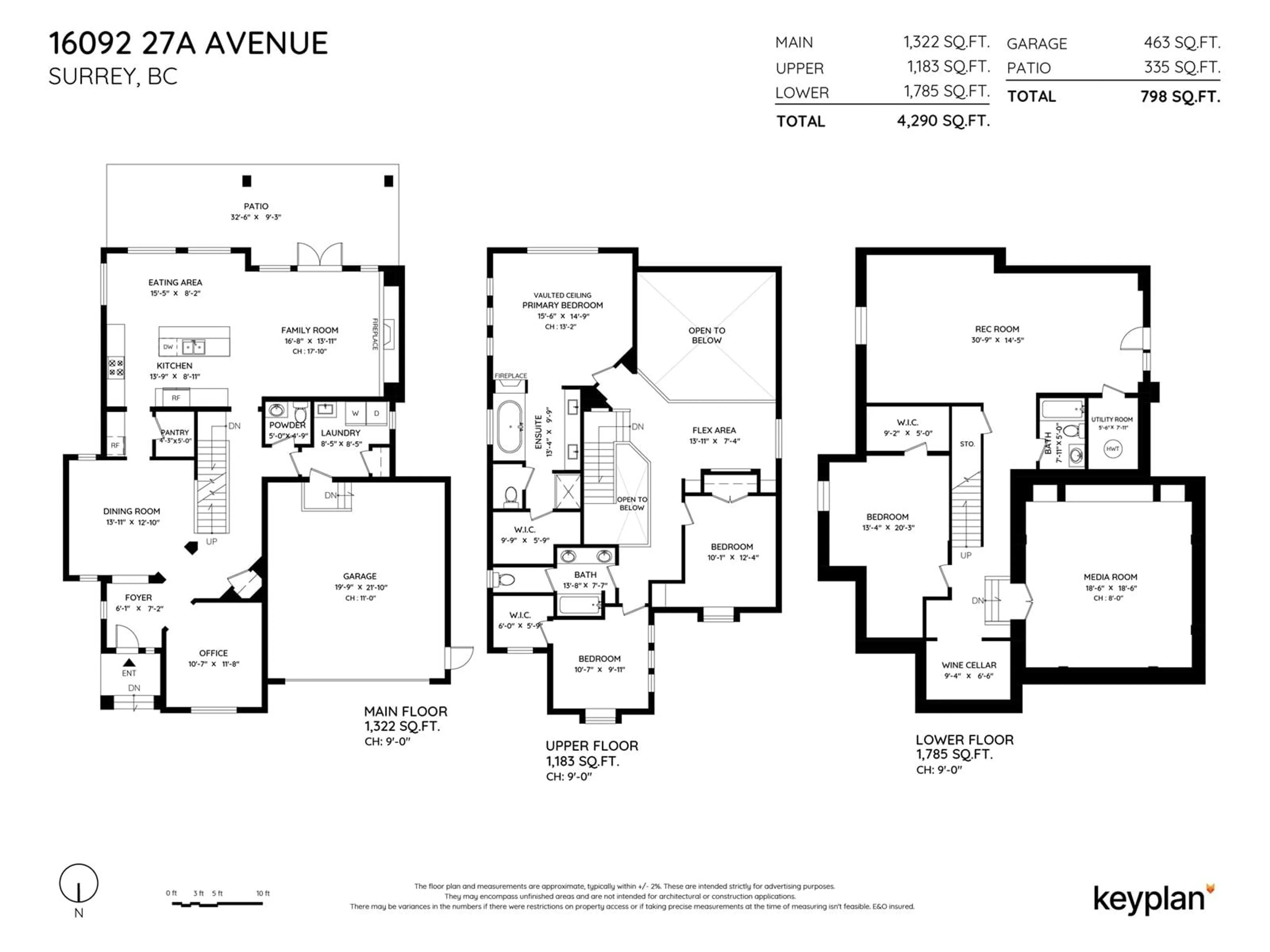 Floor plan for 16092 27A AVENUE, Surrey British Columbia V3Z0T6