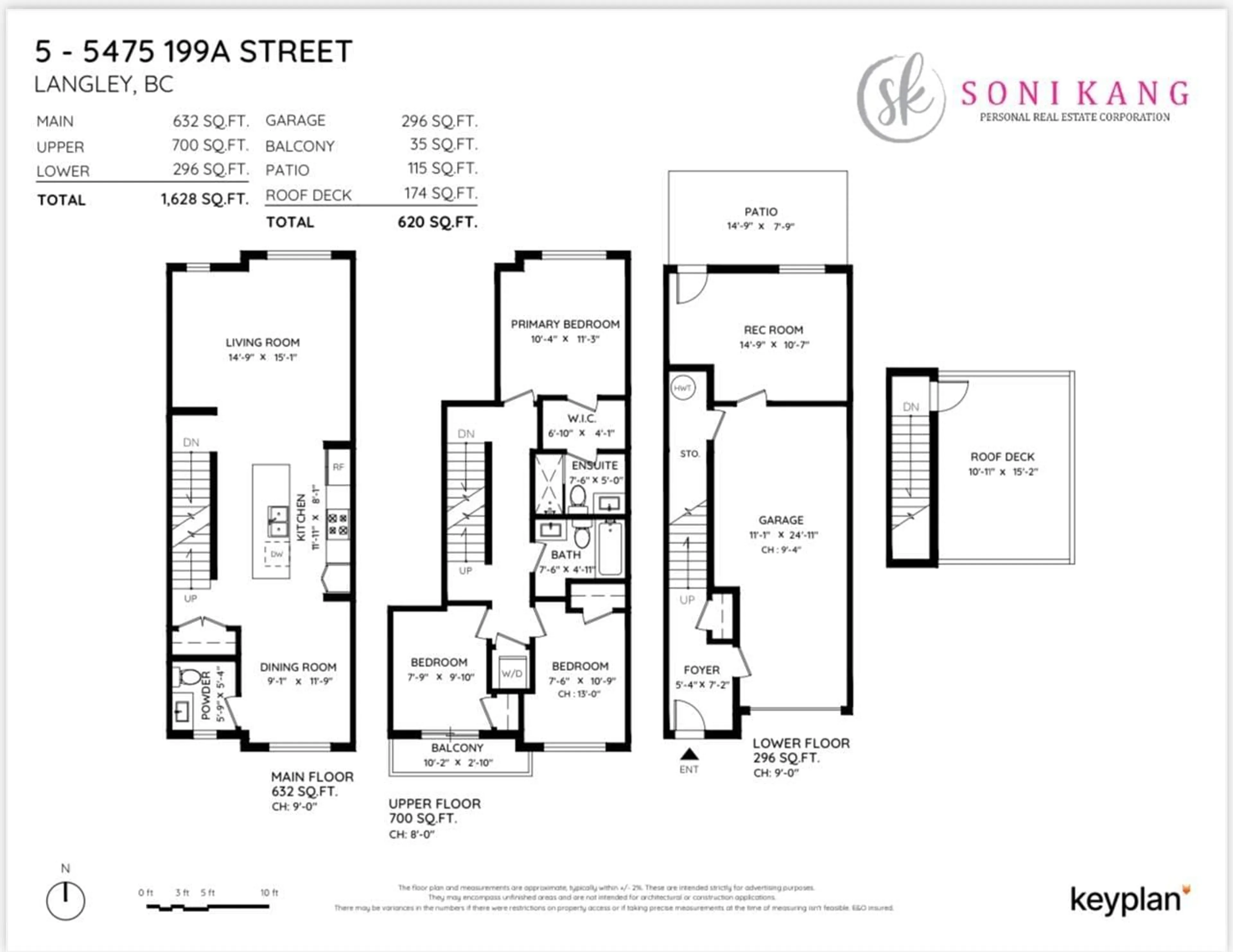 Floor plan for 5 5475 199 A STREET, Langley British Columbia V3A1J7