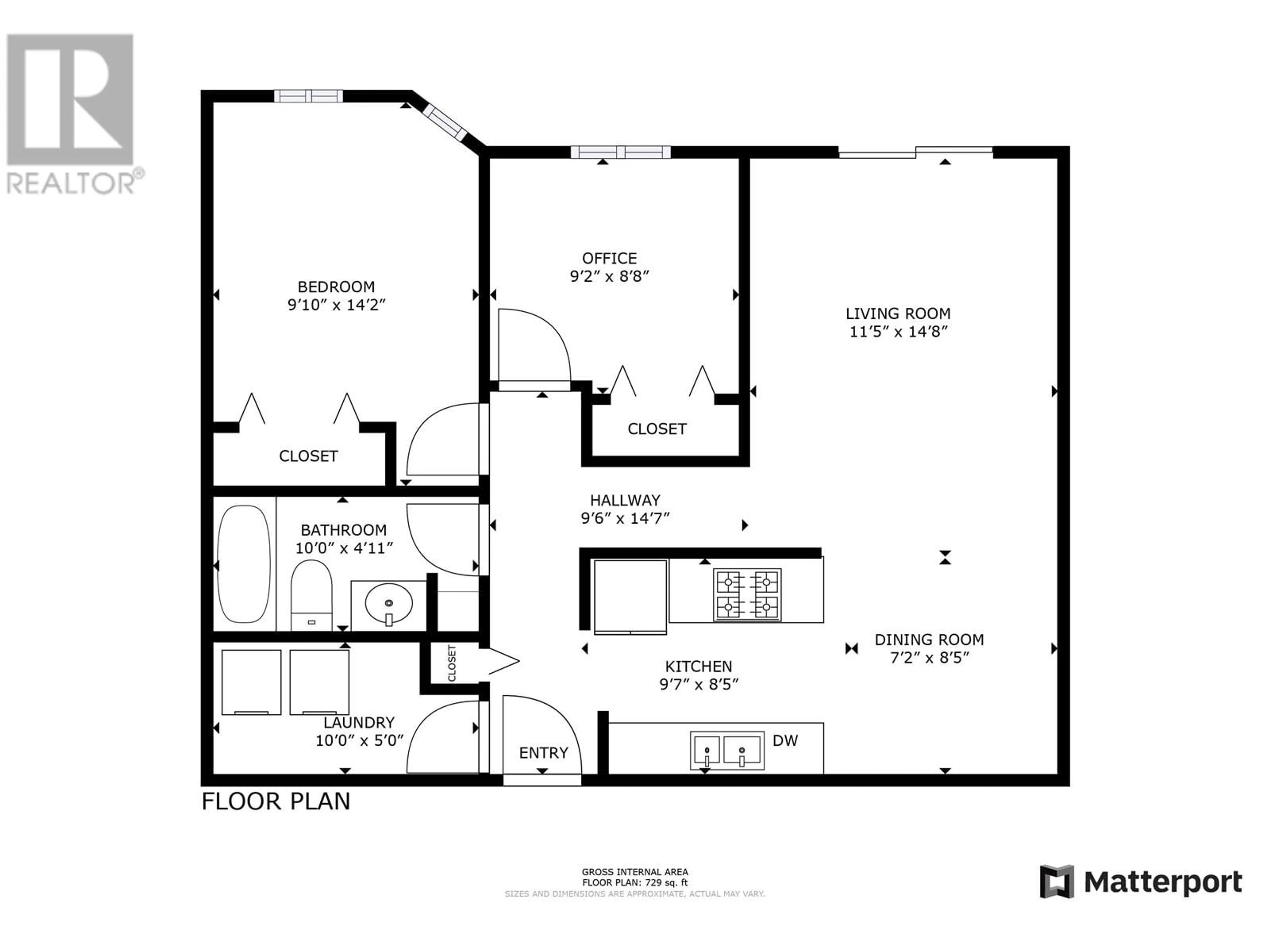 Floor plan for 206 8507 86 STREET, Fort St. John British Columbia V1J0E4