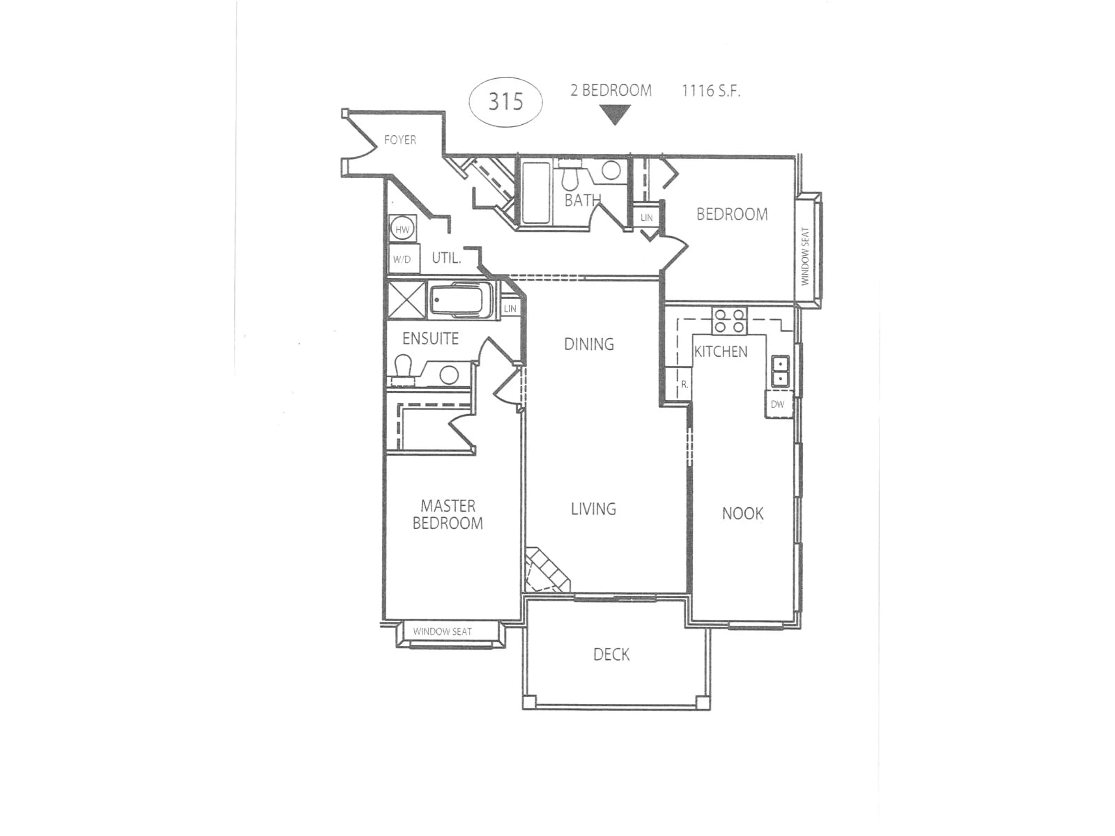 Floor plan for 315 15621 MARINE DRIVE, White Rock British Columbia V4B1E1