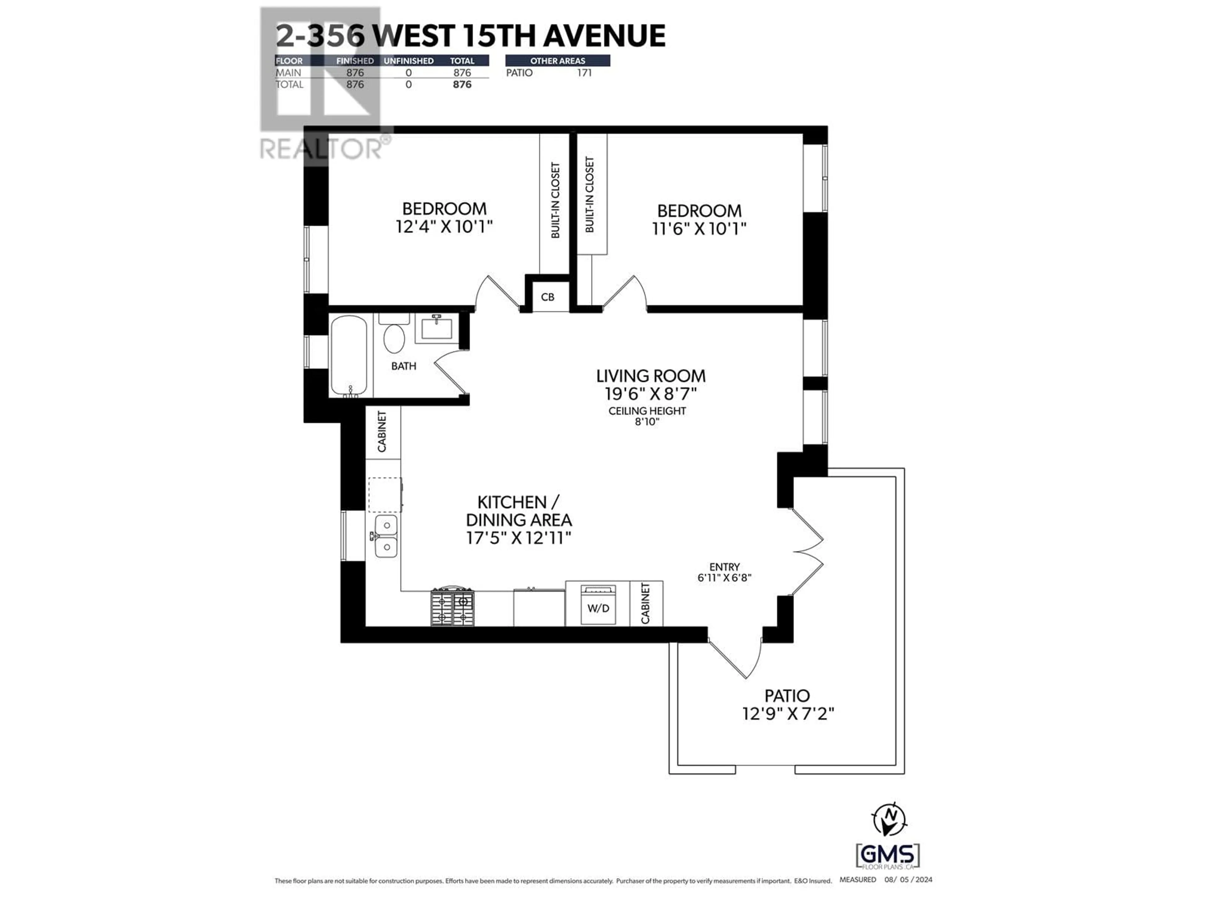 Floor plan for 2 356 W 15TH AVENUE, Vancouver British Columbia V5Y1Y2