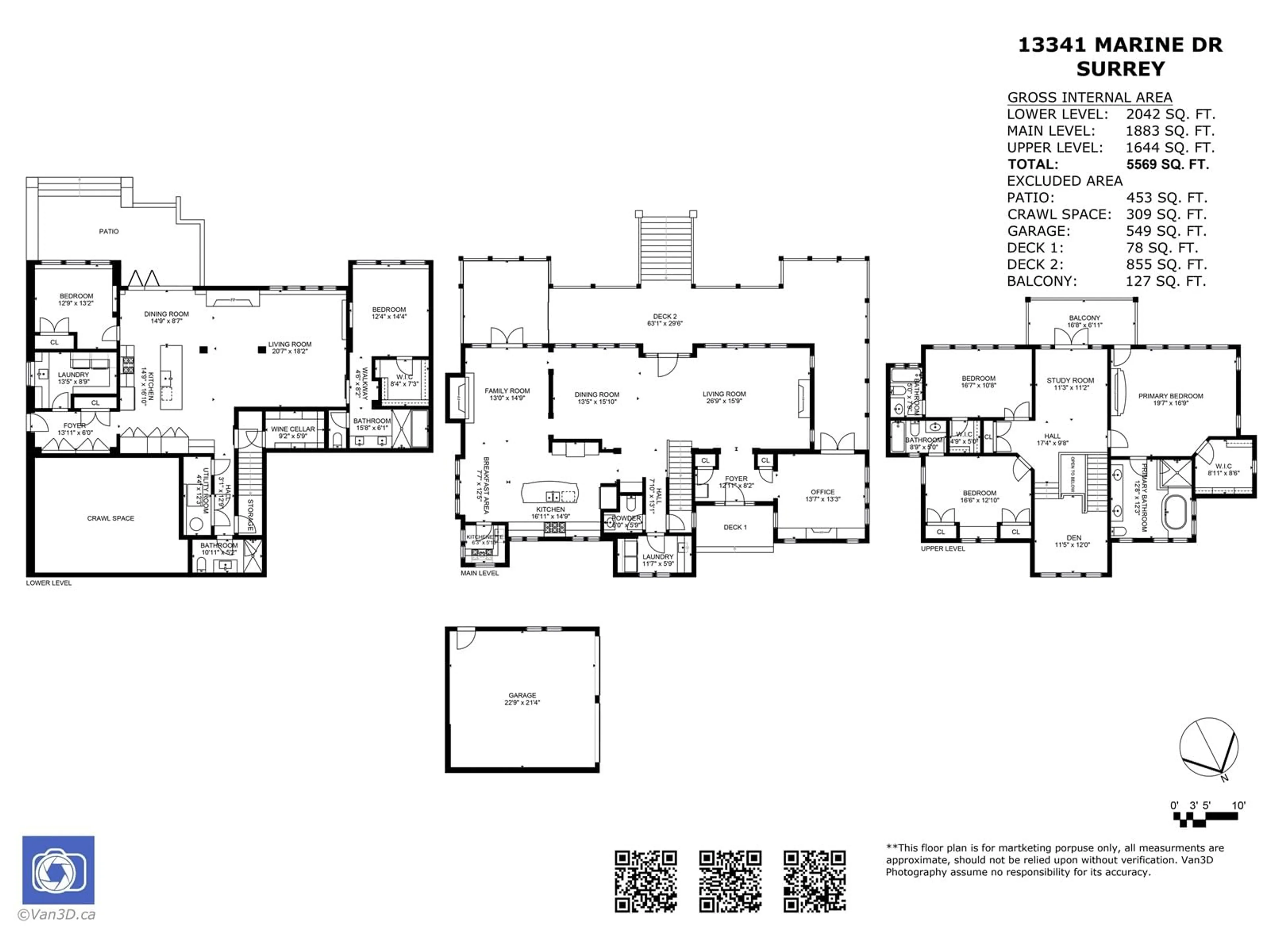 Floor plan for 13341 MARINE DRIVE, Surrey British Columbia V4A1E8