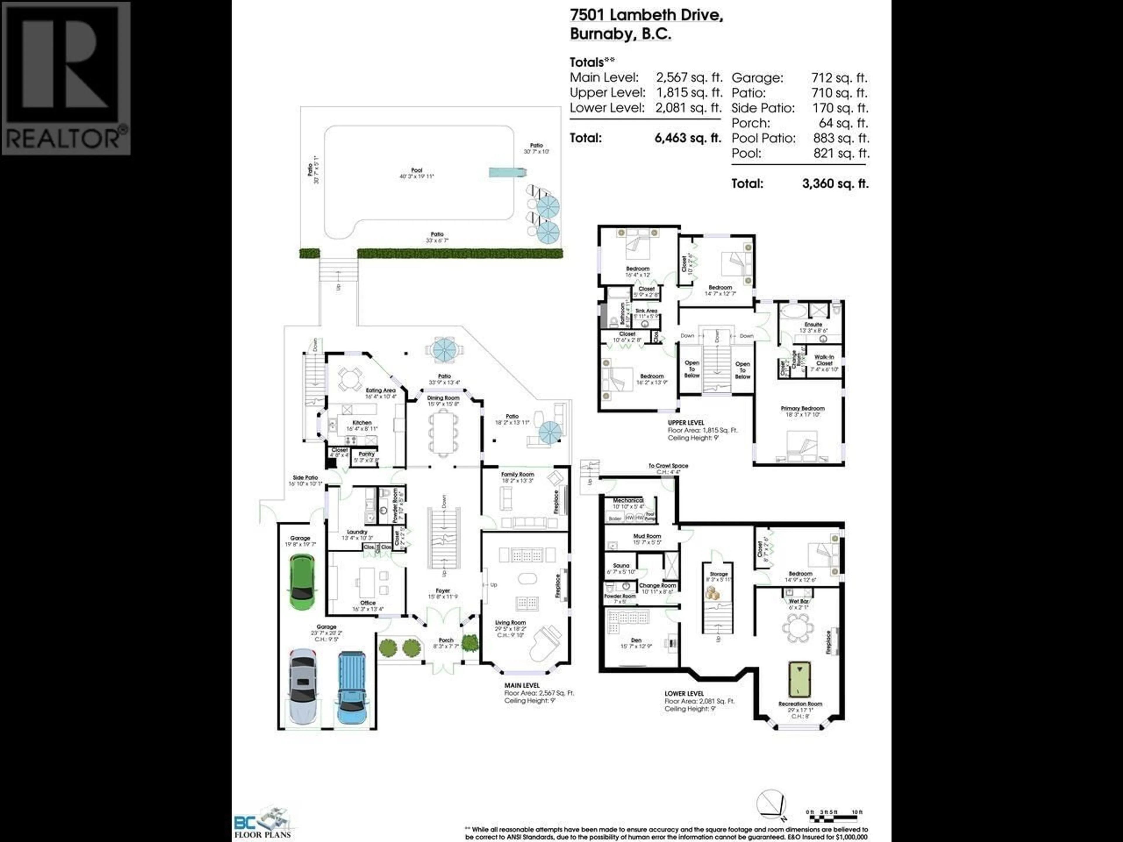 Floor plan for 7501 LAMBETH DRIVE, Burnaby British Columbia V5E4B4