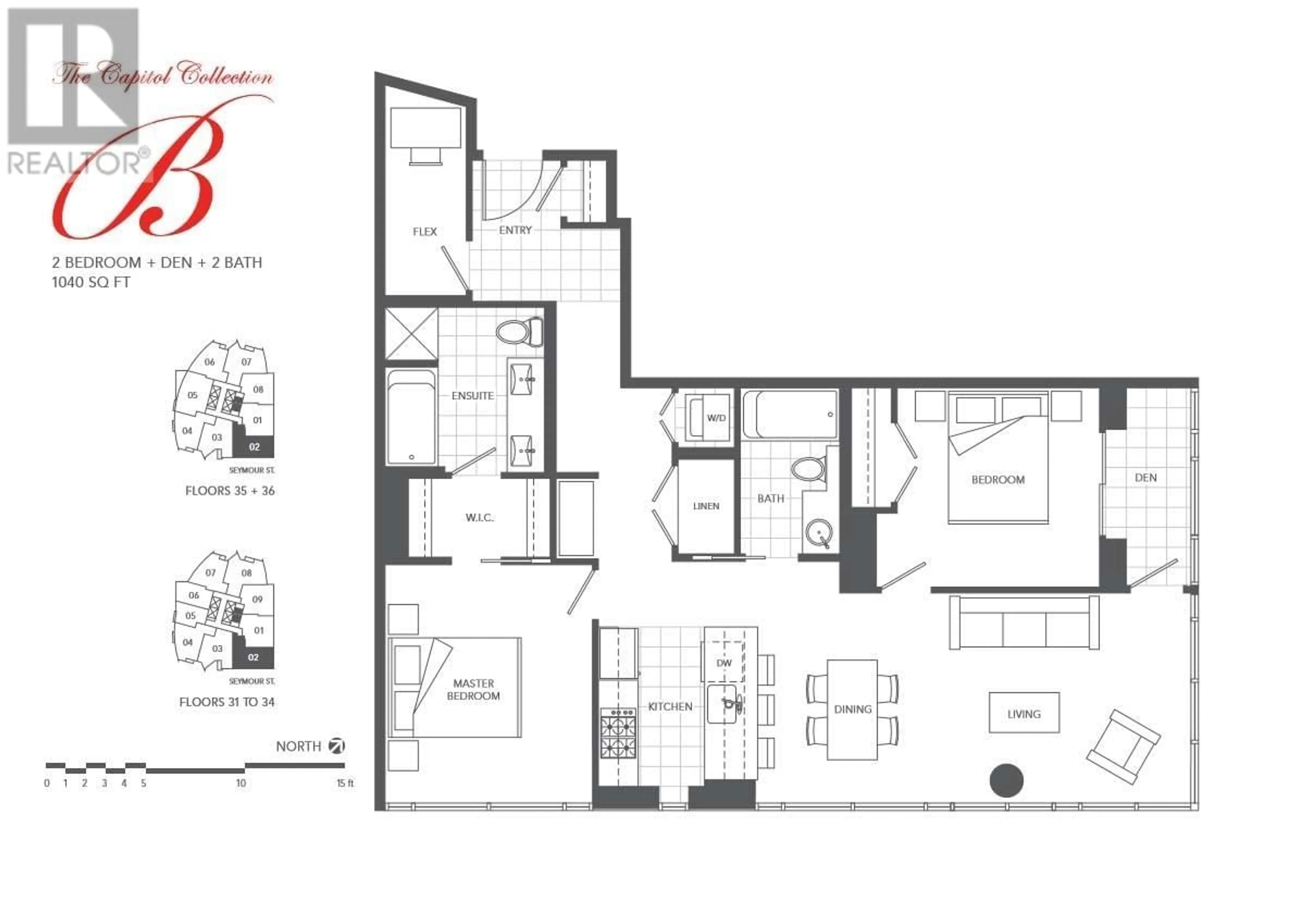 Floor plan for 3102 833 SEYMOUR STREET, Vancouver British Columbia V6B0G4