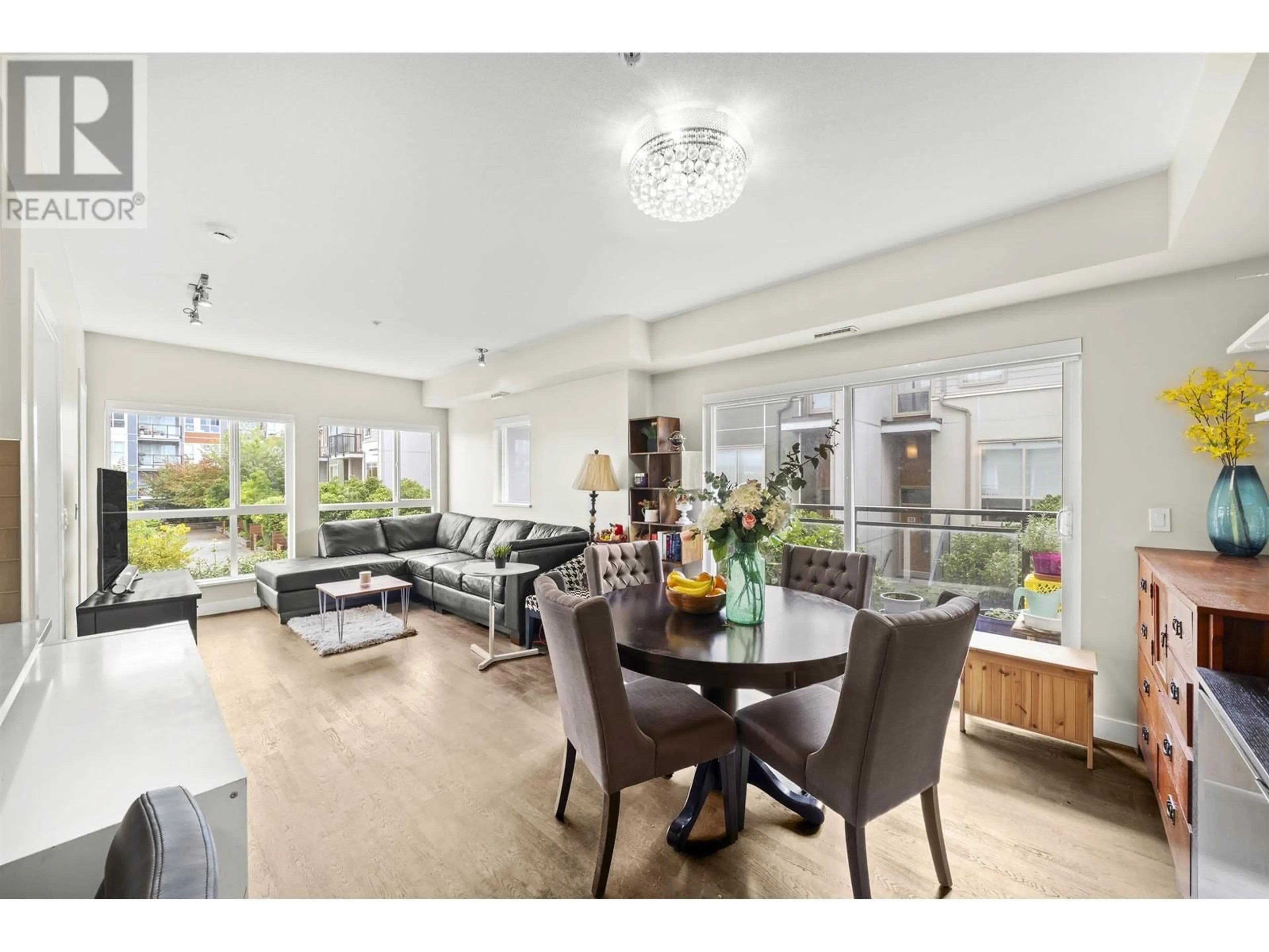 Dining room, wood floors, cottage for 212 10155 RIVER DRIVE, Richmond British Columbia V6X0L3