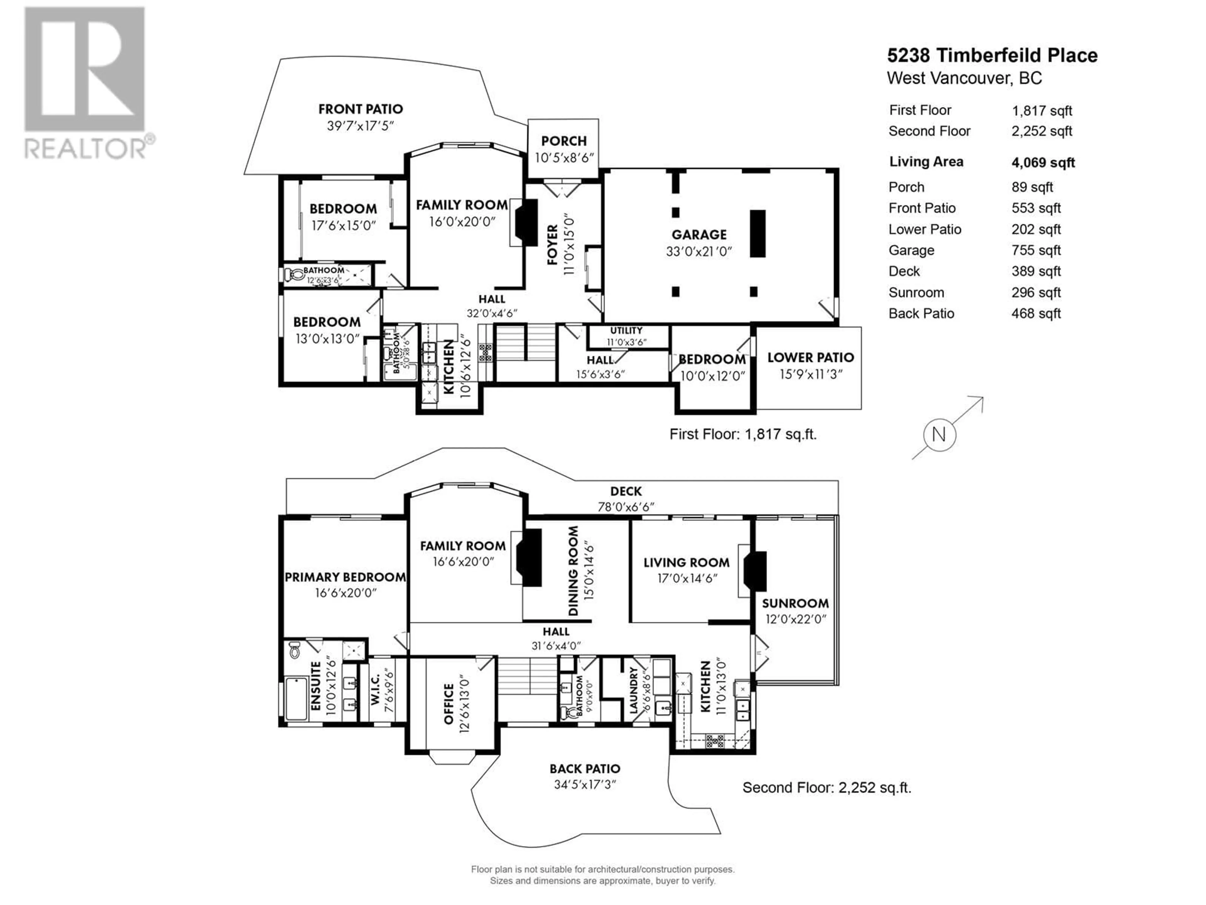 Floor plan for 5238 TIMBERFEILD PLACE, West Vancouver British Columbia V7W2Y8