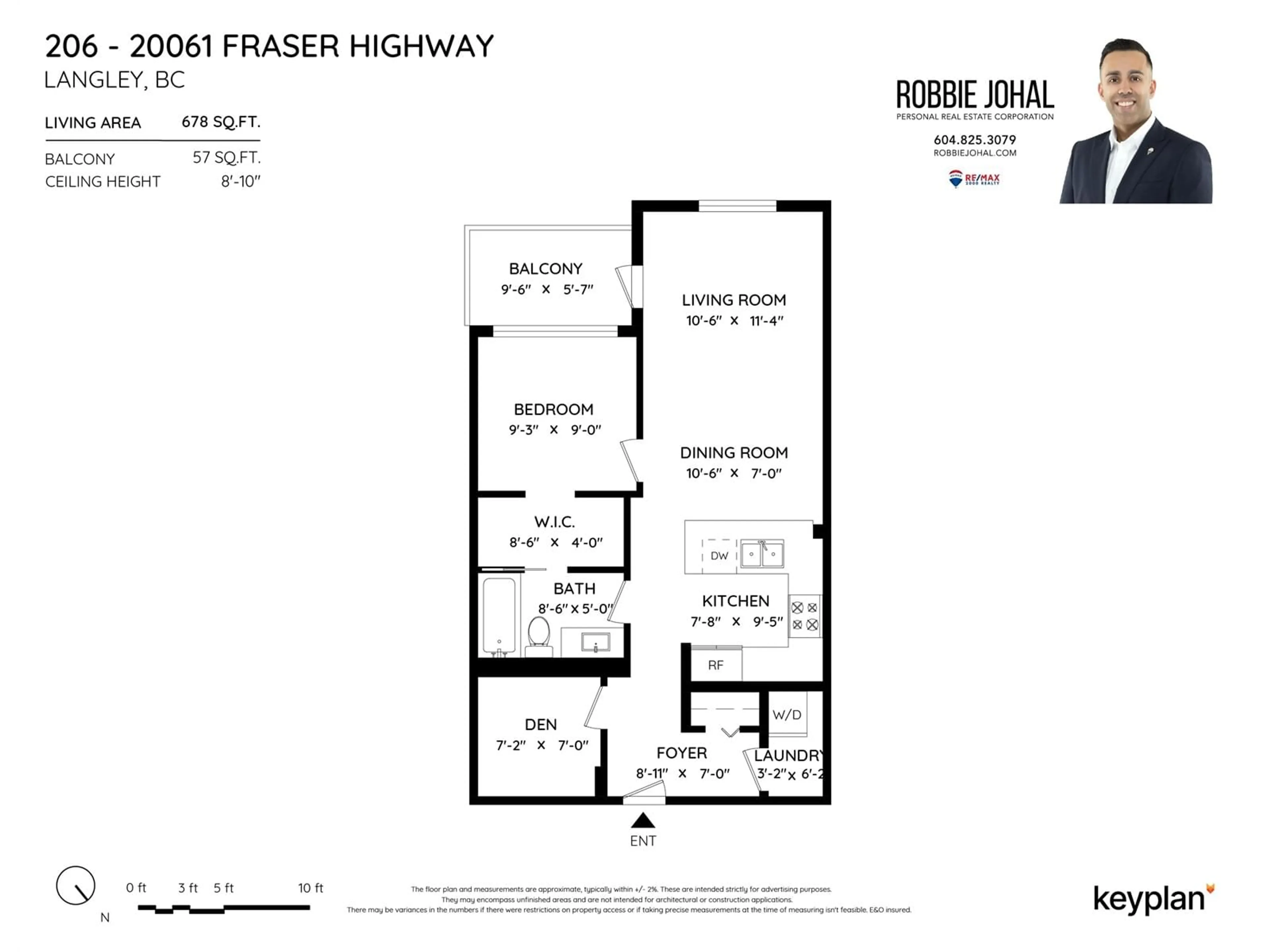 Floor plan for 206 20061 FRASER HIGHWAY, Langley British Columbia V3A0R4