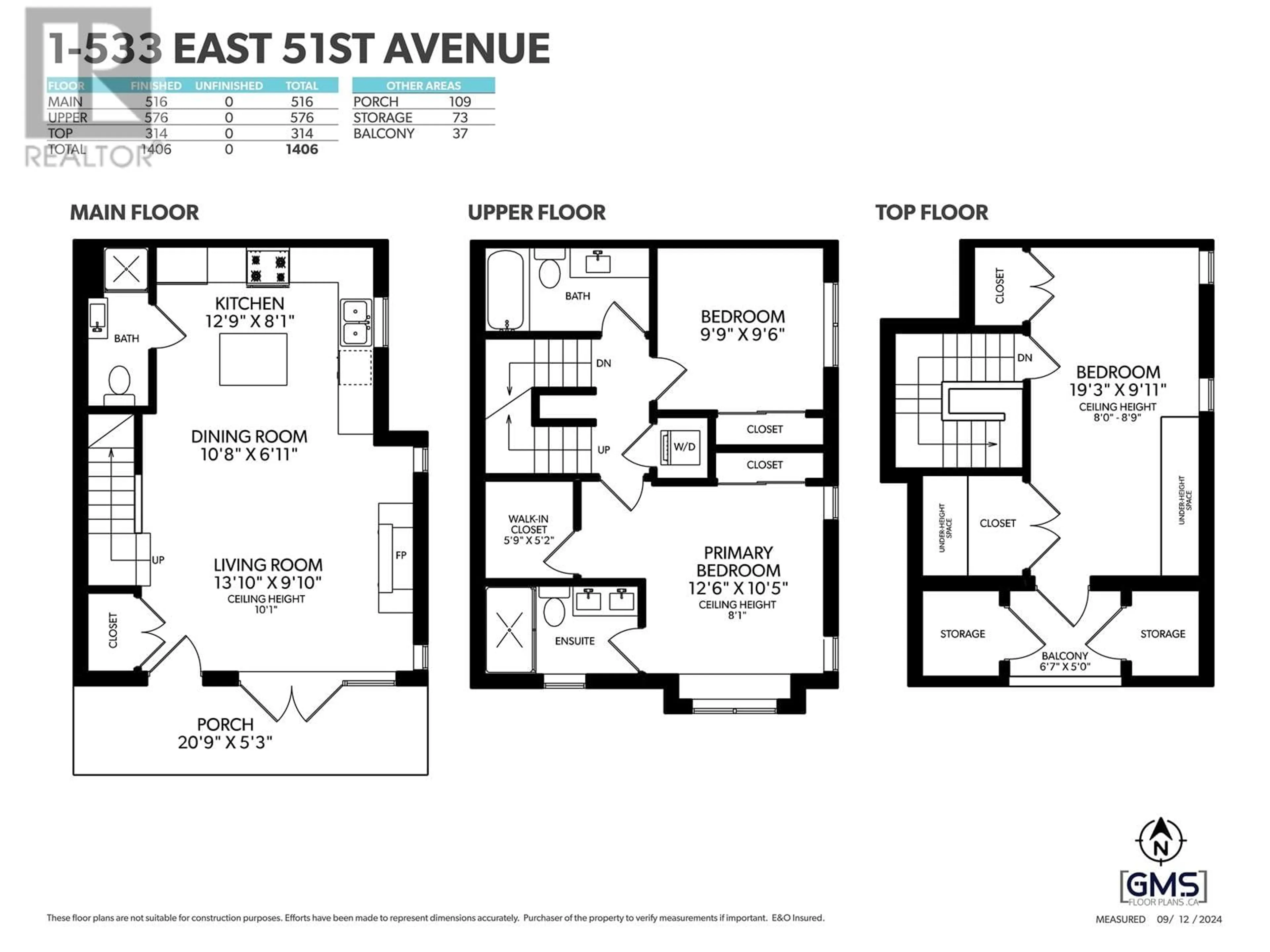 Floor plan for 1 533 E 51ST AVENUE, Vancouver British Columbia V5X1E1