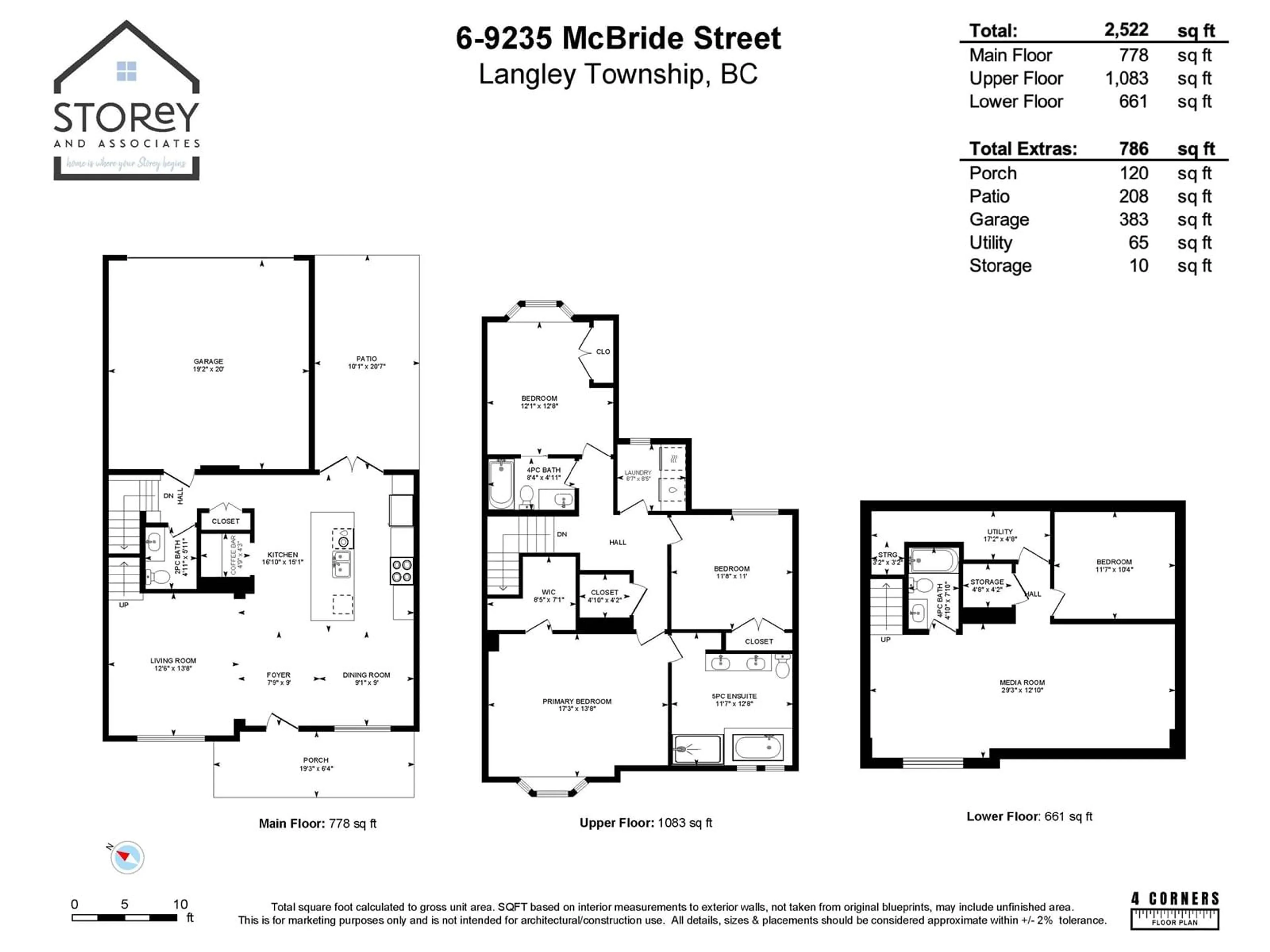 Floor plan for 6 9235 MCBRIDE STREET, Langley British Columbia V1M2S6