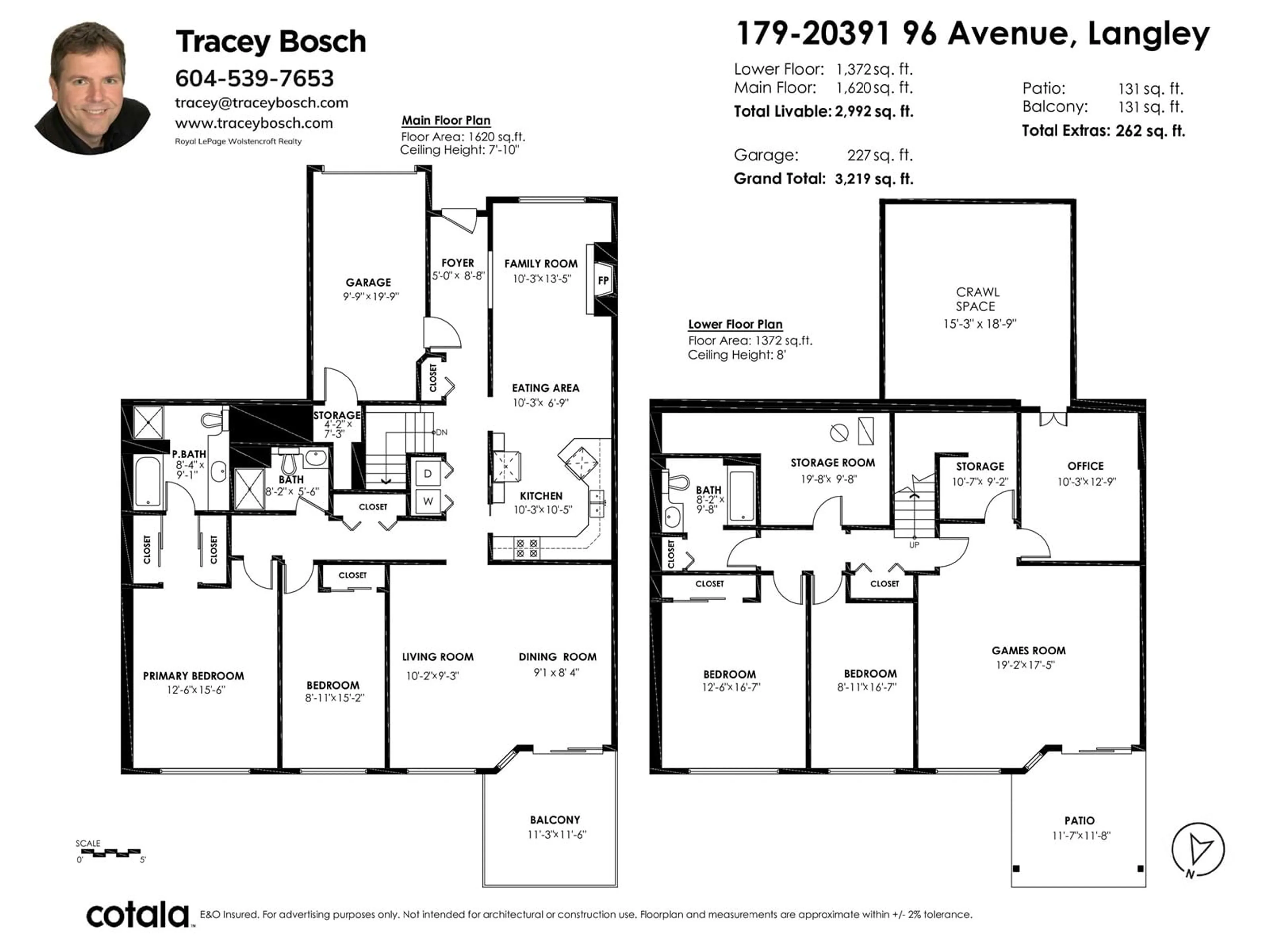 Floor plan for 179 20391 96 AVENUE, Langley British Columbia V1M2L2