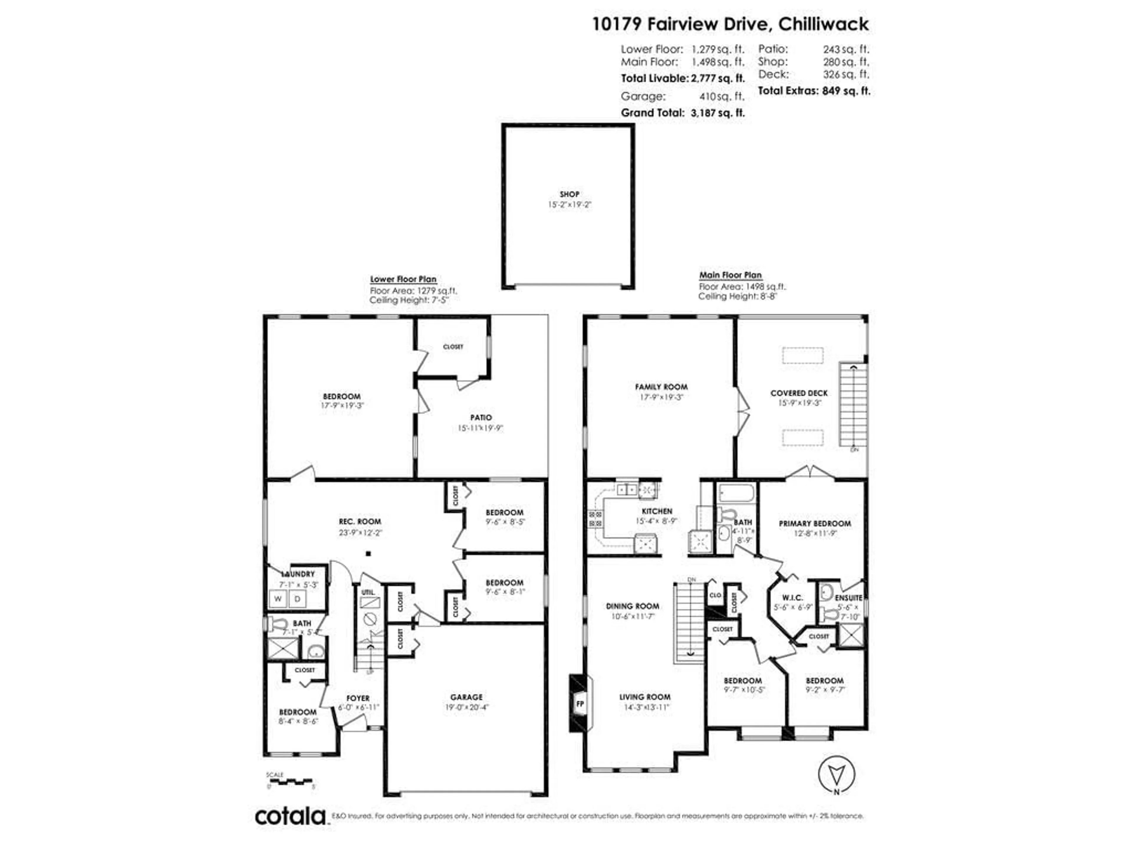 Floor plan for 10179 FAIRVIEW DRIVE|Fairfield Island, Chilliwack British Columbia V2P5J5