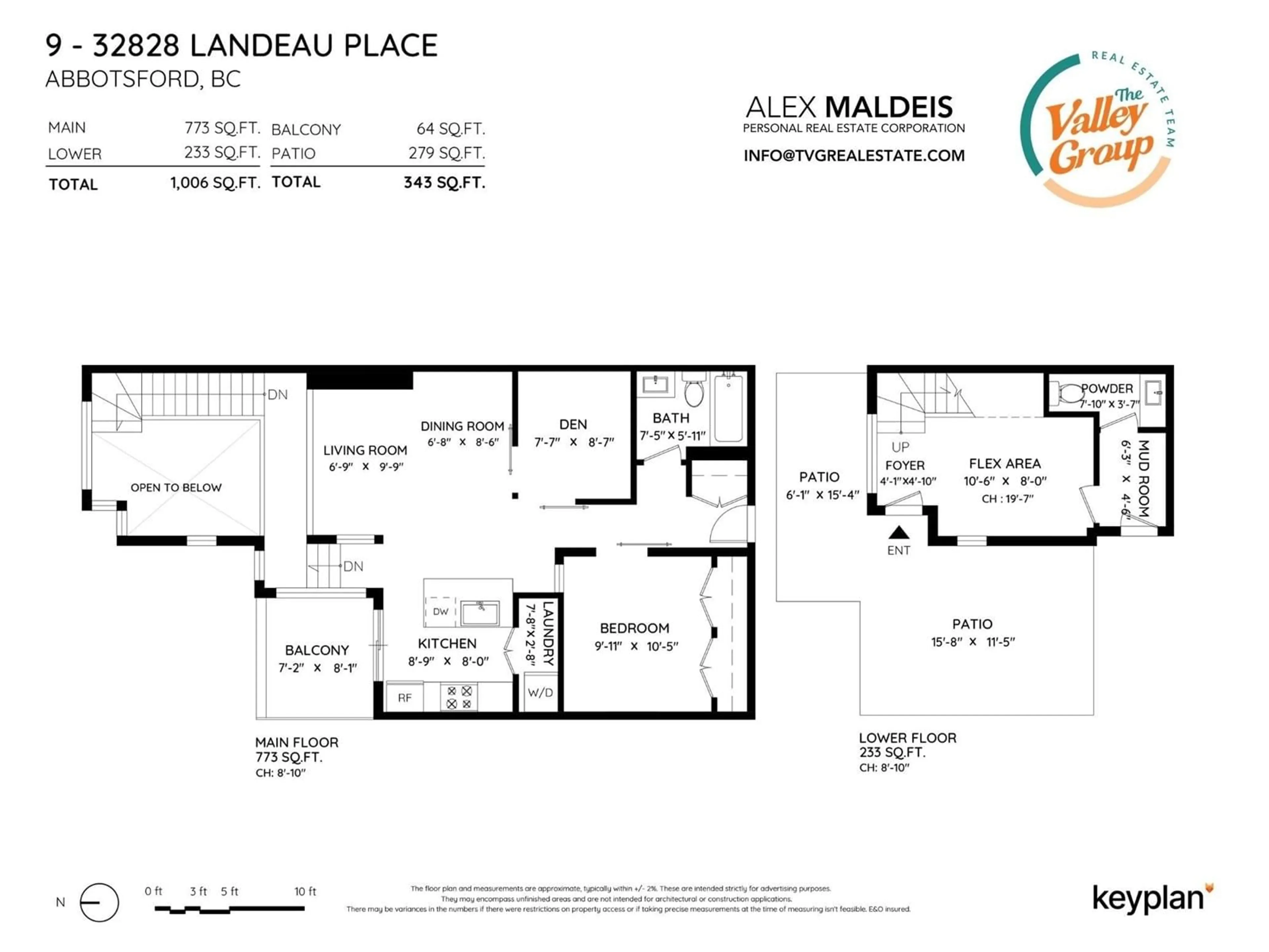 Floor plan for 9 32828 LANDEAU AVENUE, Abbotsford British Columbia V2S0M4