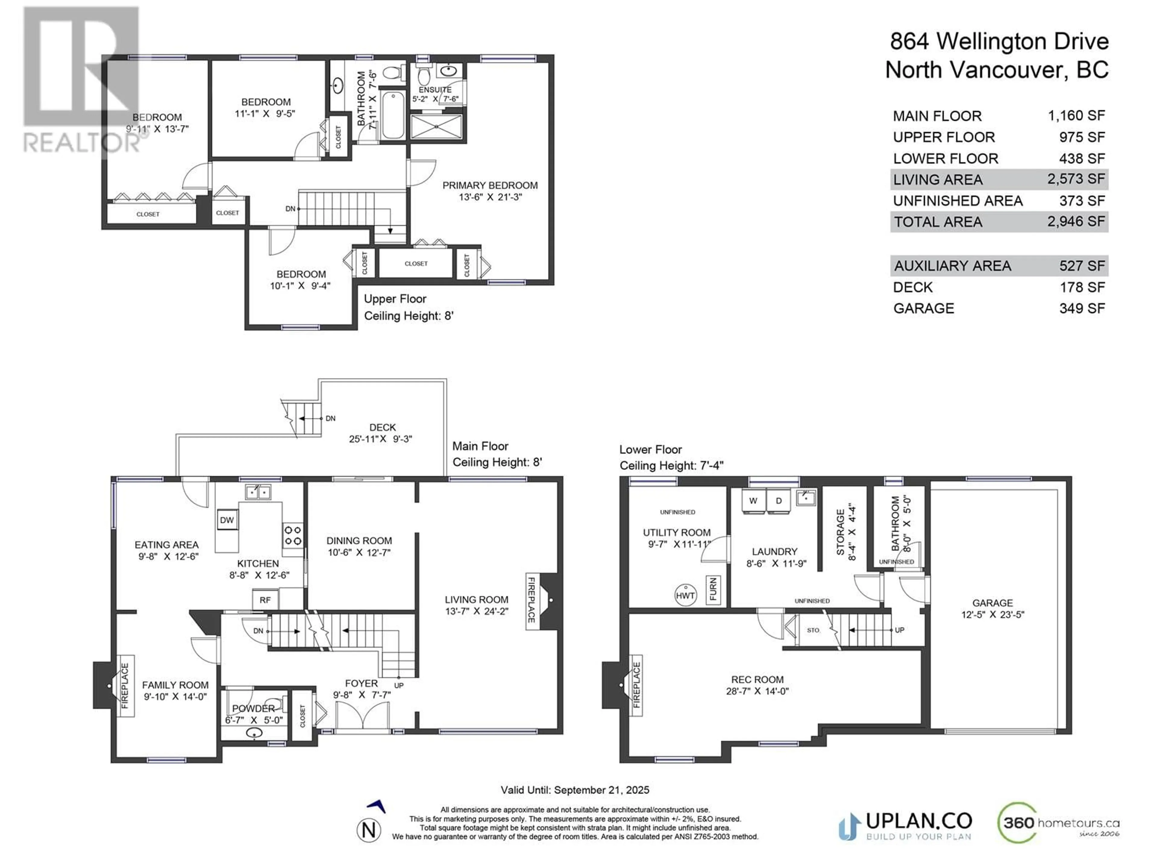 Floor plan for 864 WELLINGTON DRIVE, North Vancouver British Columbia V7K1K7