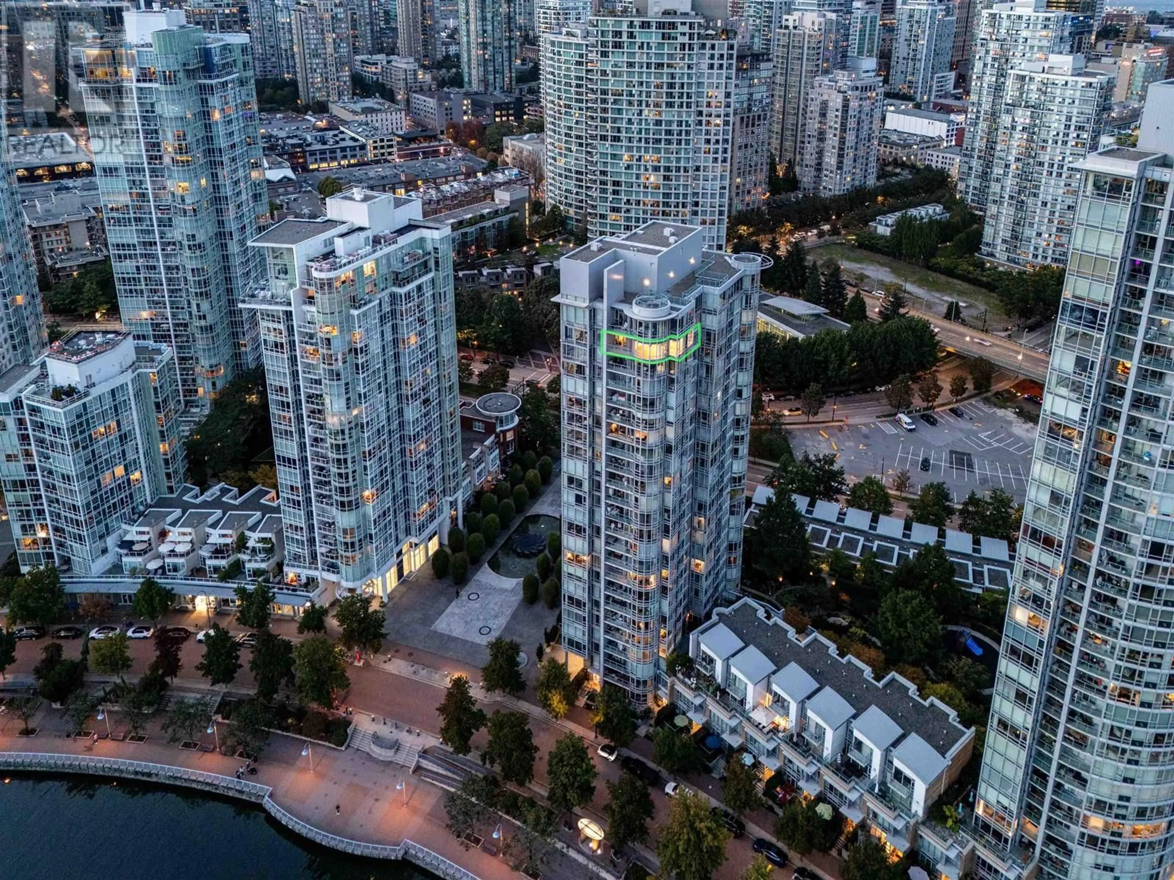 A pic from exterior of the house or condo, the view of city buildings for 2702 1067 MARINASIDE CRESCENT, Vancouver British Columbia V6Z3A4