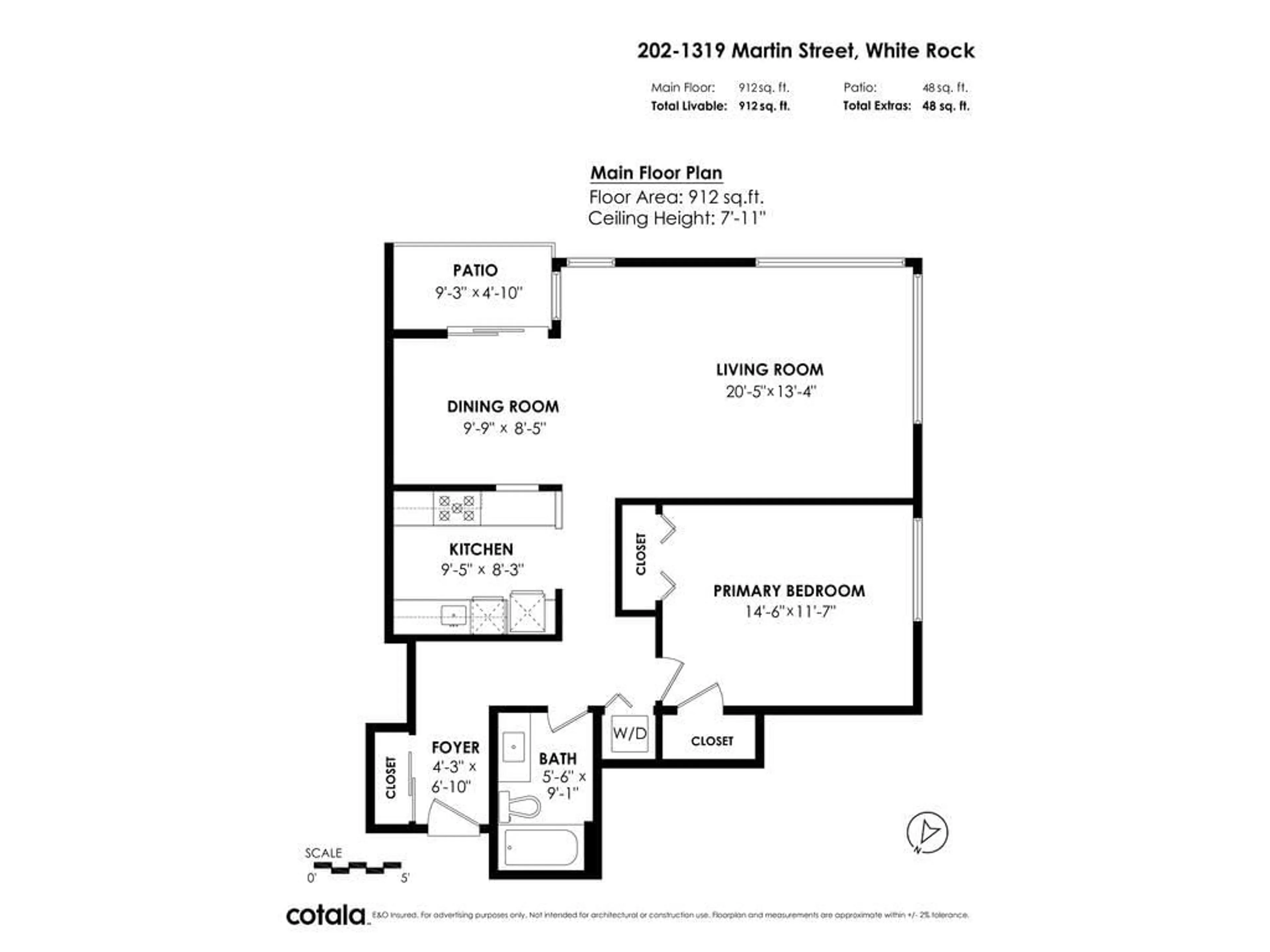 Floor plan for 202 1319 MARTIN STREET, White Rock British Columbia V4B3W6