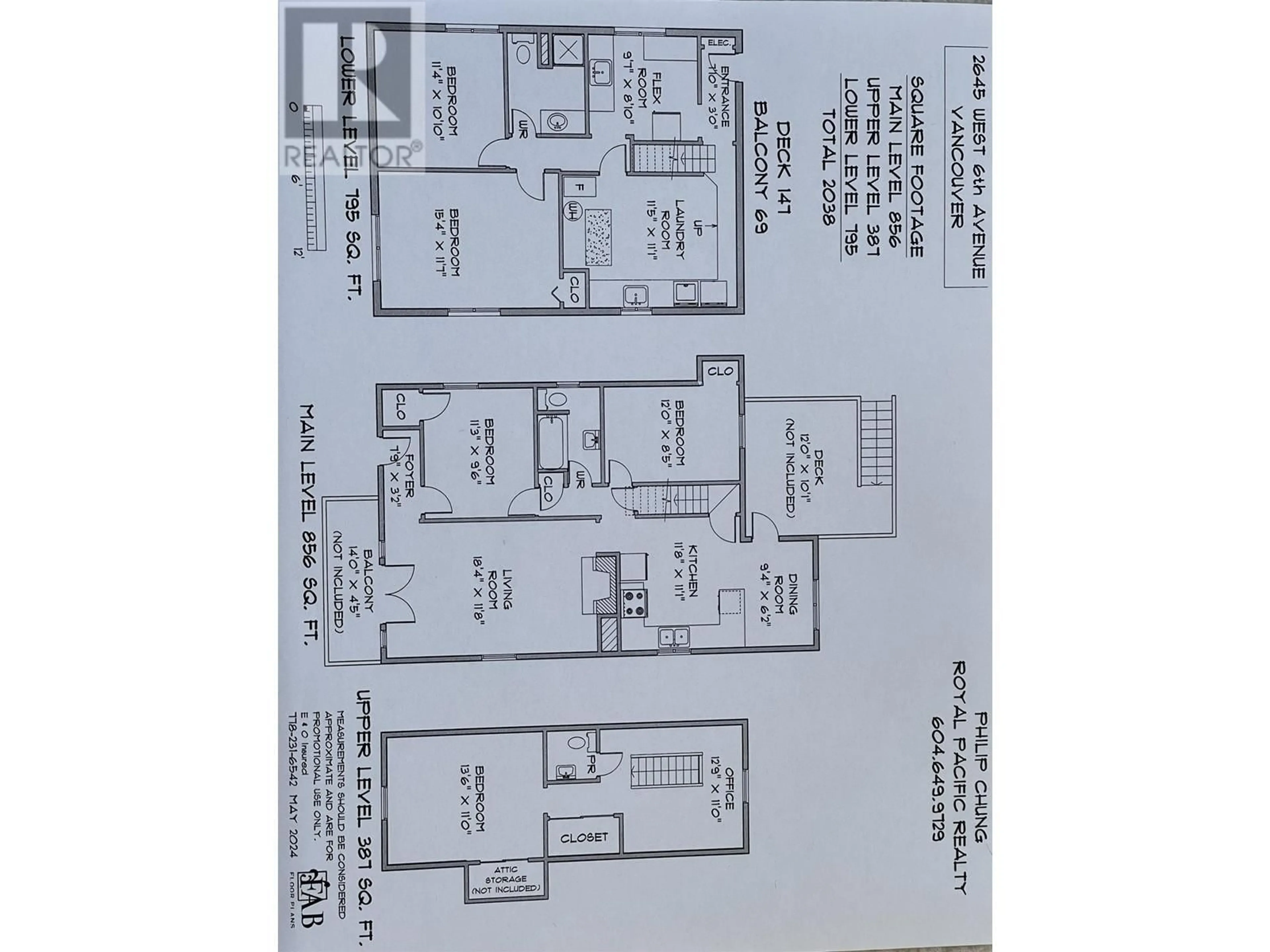 Floor plan for 2645 W 6TH AVENUE, Vancouver British Columbia V6K1W6