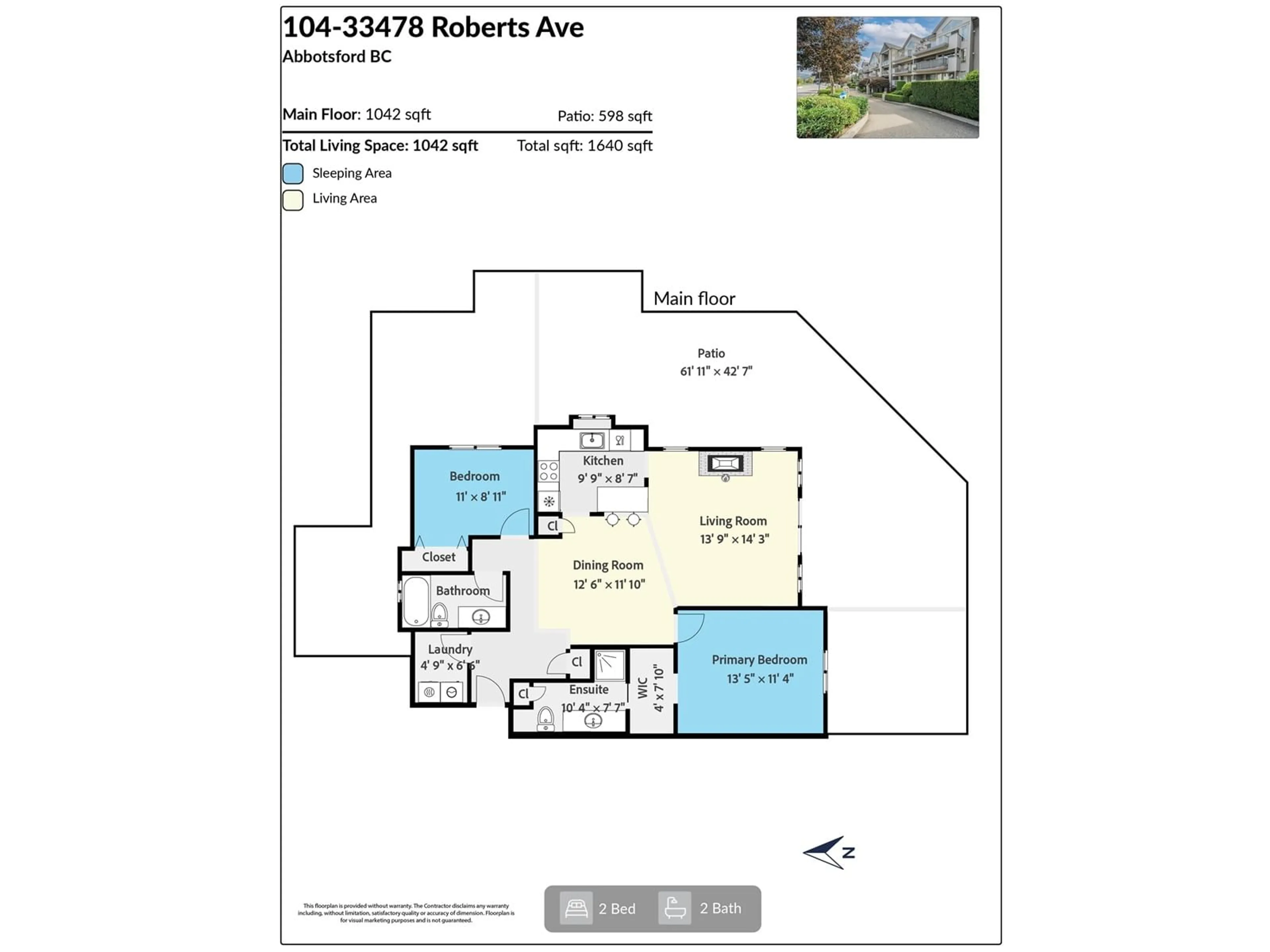 Floor plan for 104 33478 ROBERTS AVENUE, Abbotsford British Columbia V2S8E1